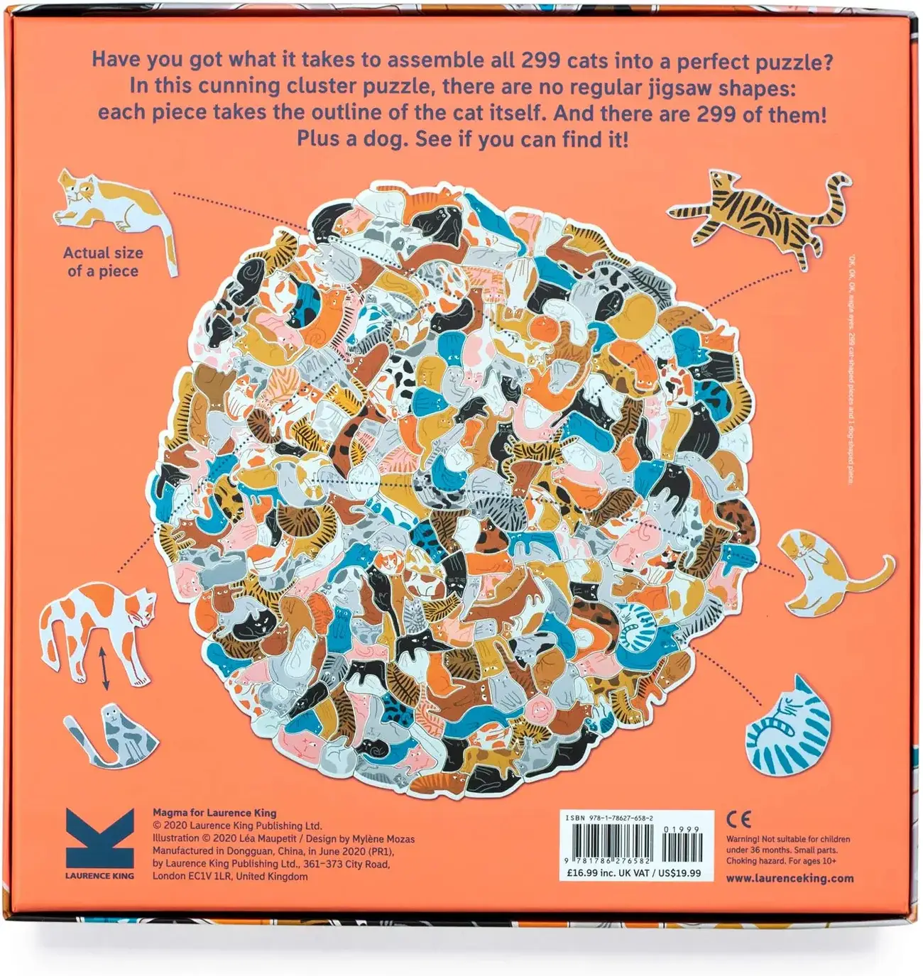299 Cats (and a Dog) 300 Piece Cluster Puzzle - Image 4