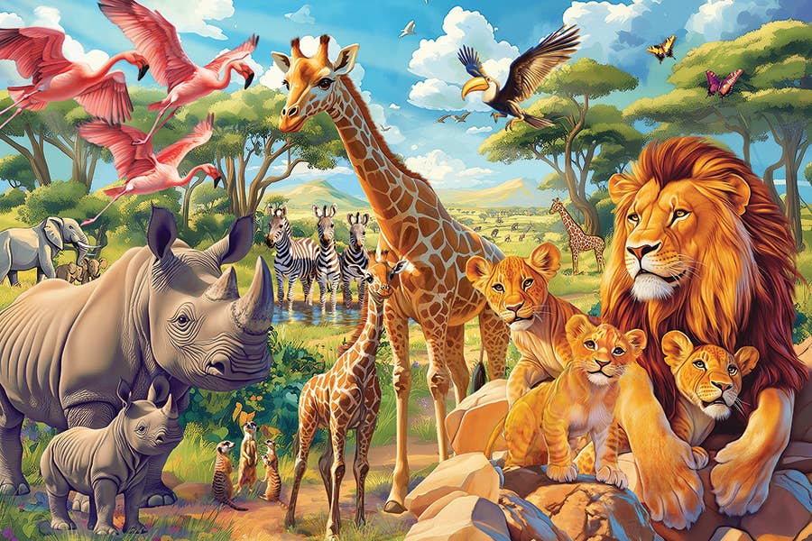 African Plains (35pc) Floor Puzzle - Ages 3+