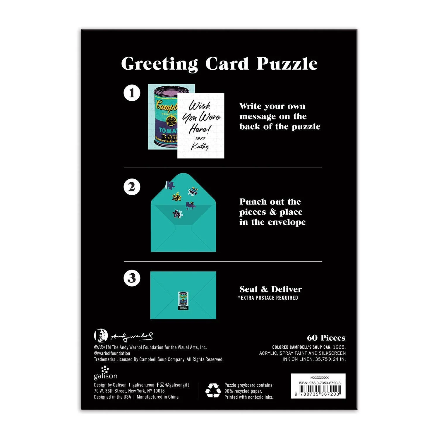 Andy Warhol Soup Can Greeting Card Puzzle - Image 4