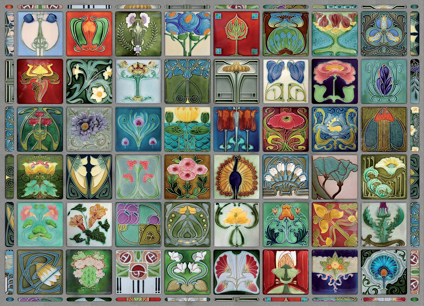 Art Nouveau Tiles 1000pc puzzle - Image 2