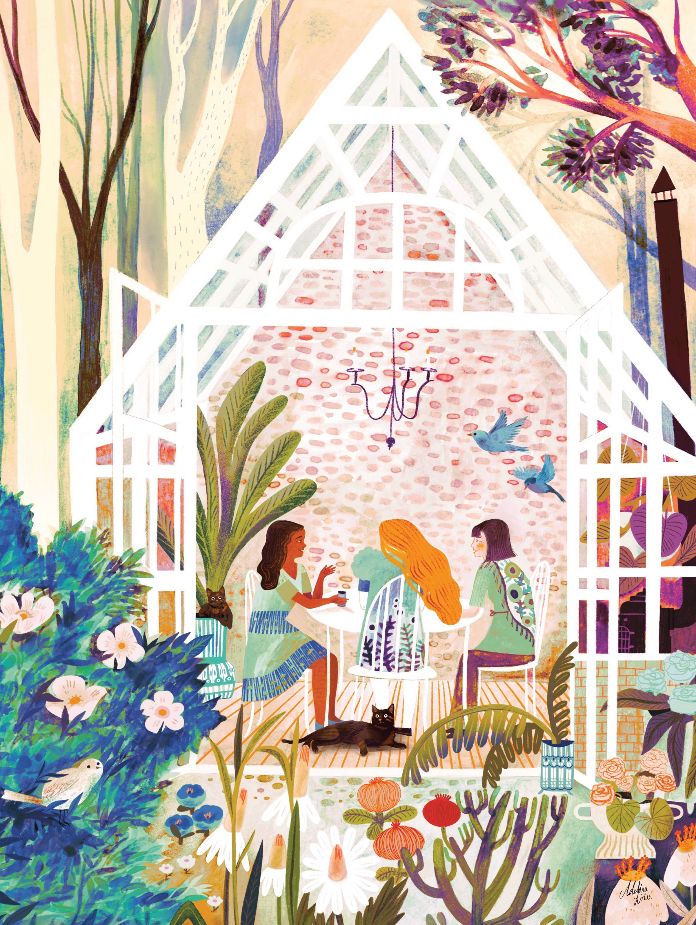 At the Greenhouse - 1000 Piece Jigsaw Puzzle - Image 3