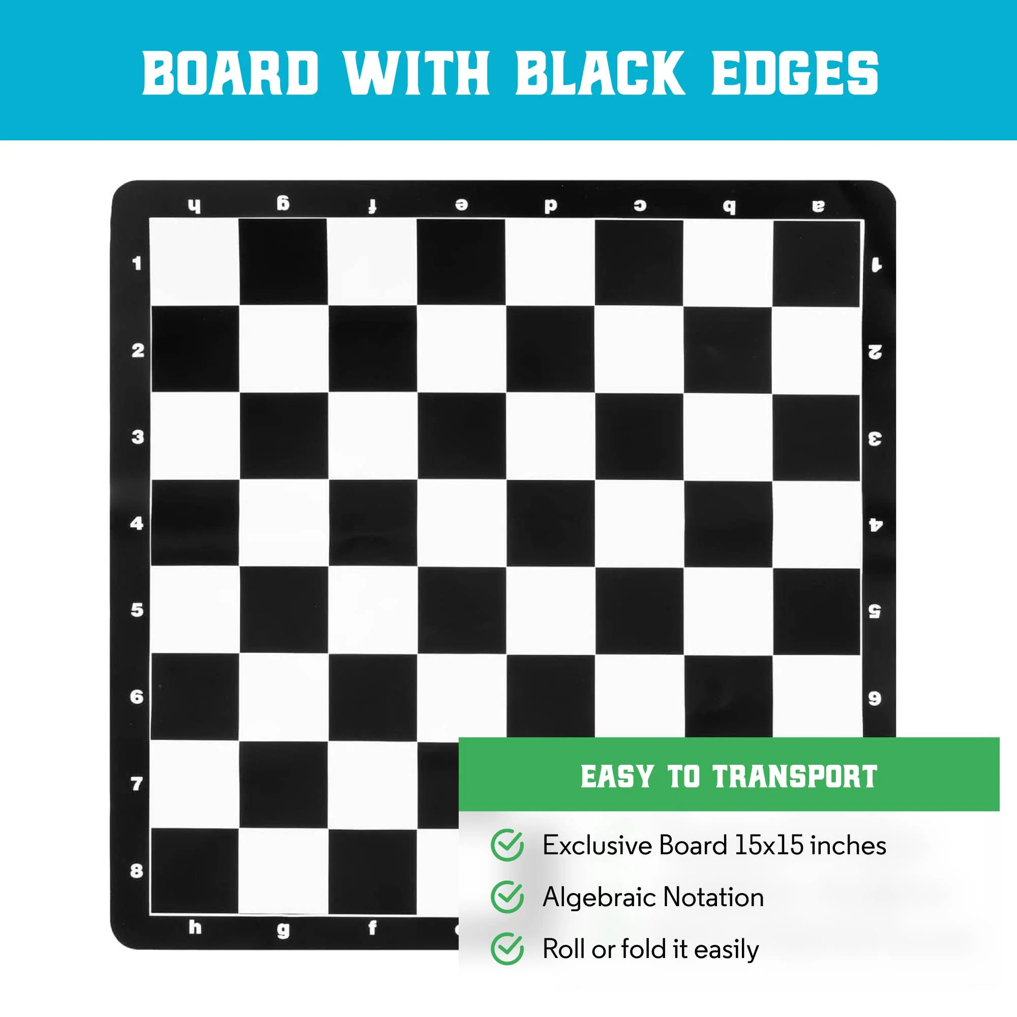 Best Chess Set Ever, 1x Travel Chess Set, Black Board - Image 4