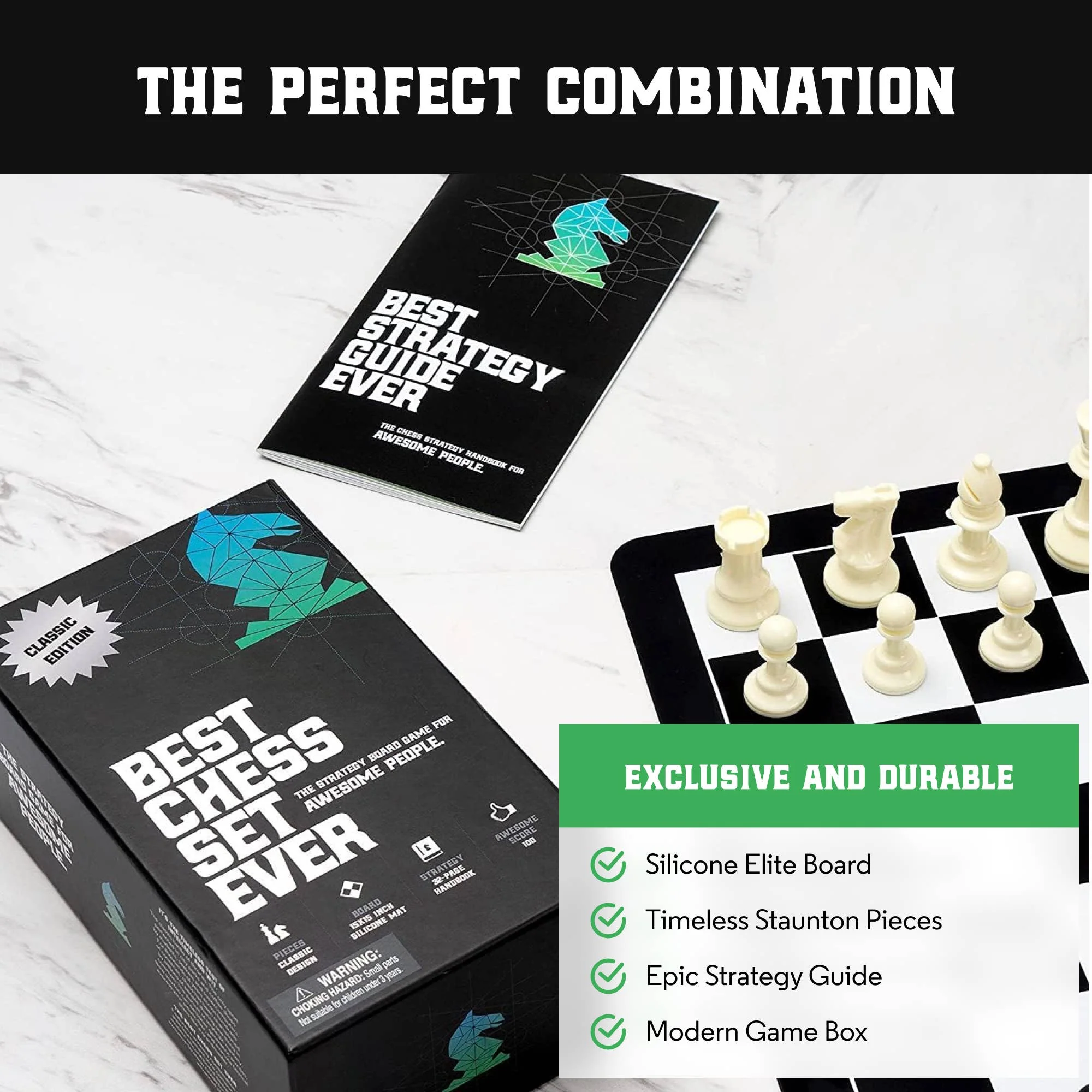 Best Chess Set Ever, 1x Travel Chess Set, Black Board - Image 7