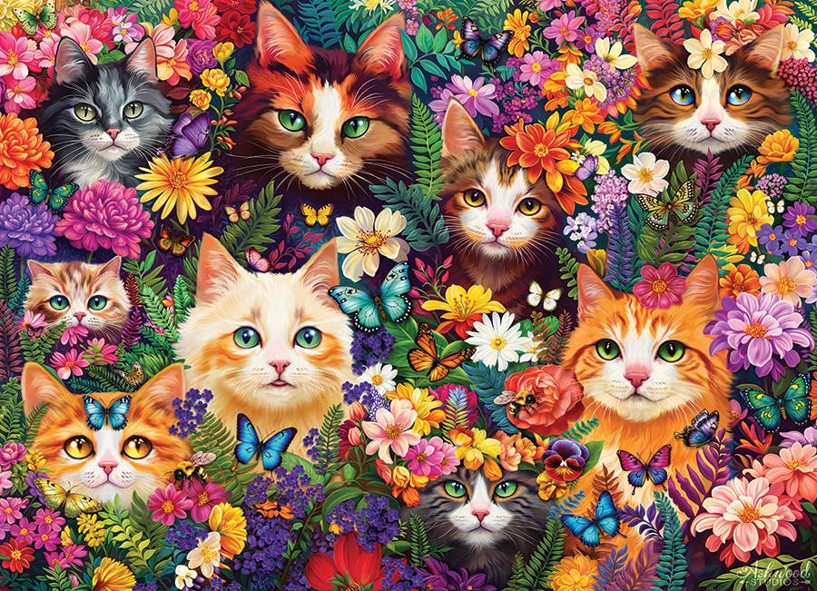 Blooming Whiskers 1000pc puzzle - Image 2