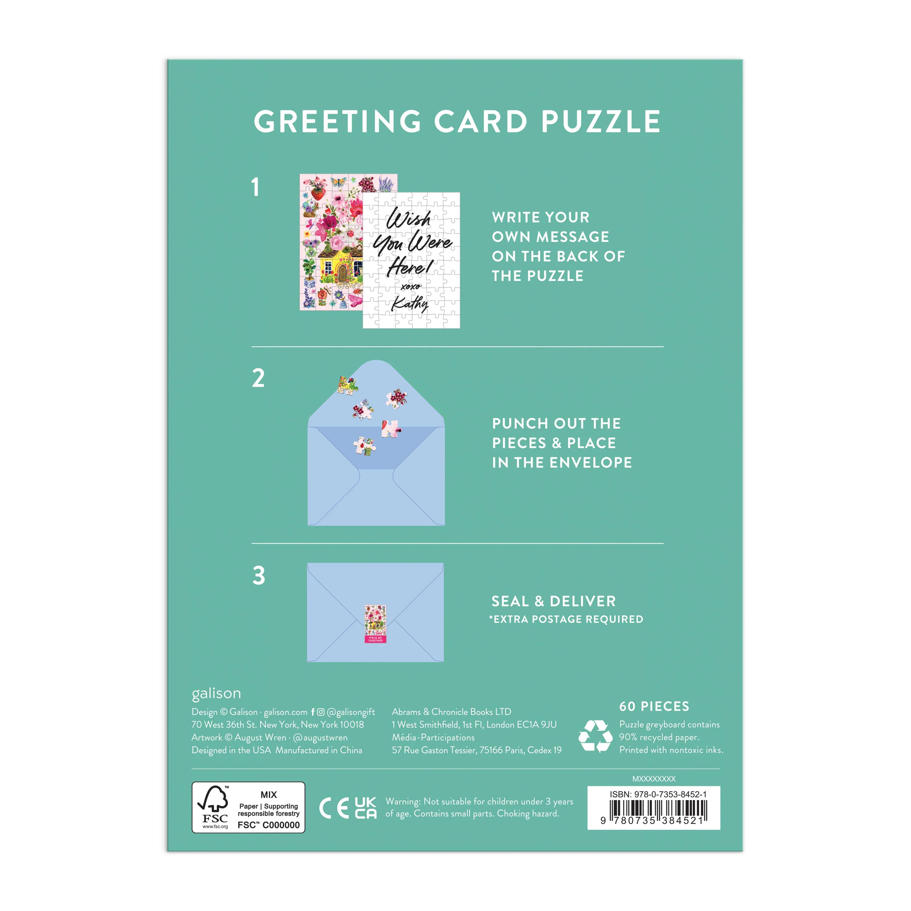 Buzzy Bouquets Greeting Card Puzzle - Image 3
