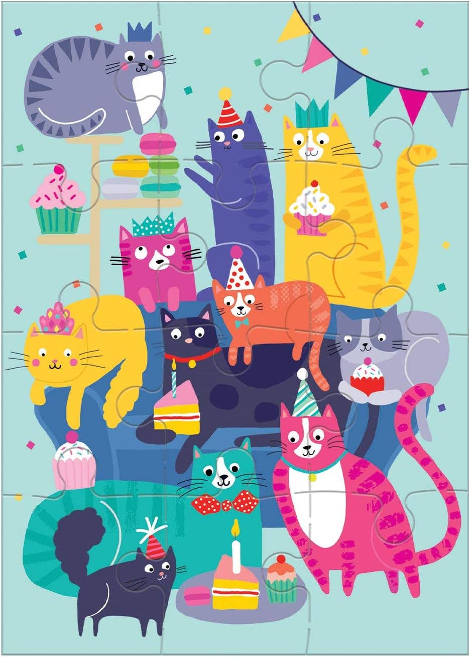 Cat Party Greeting Card Puzzle - Image 2