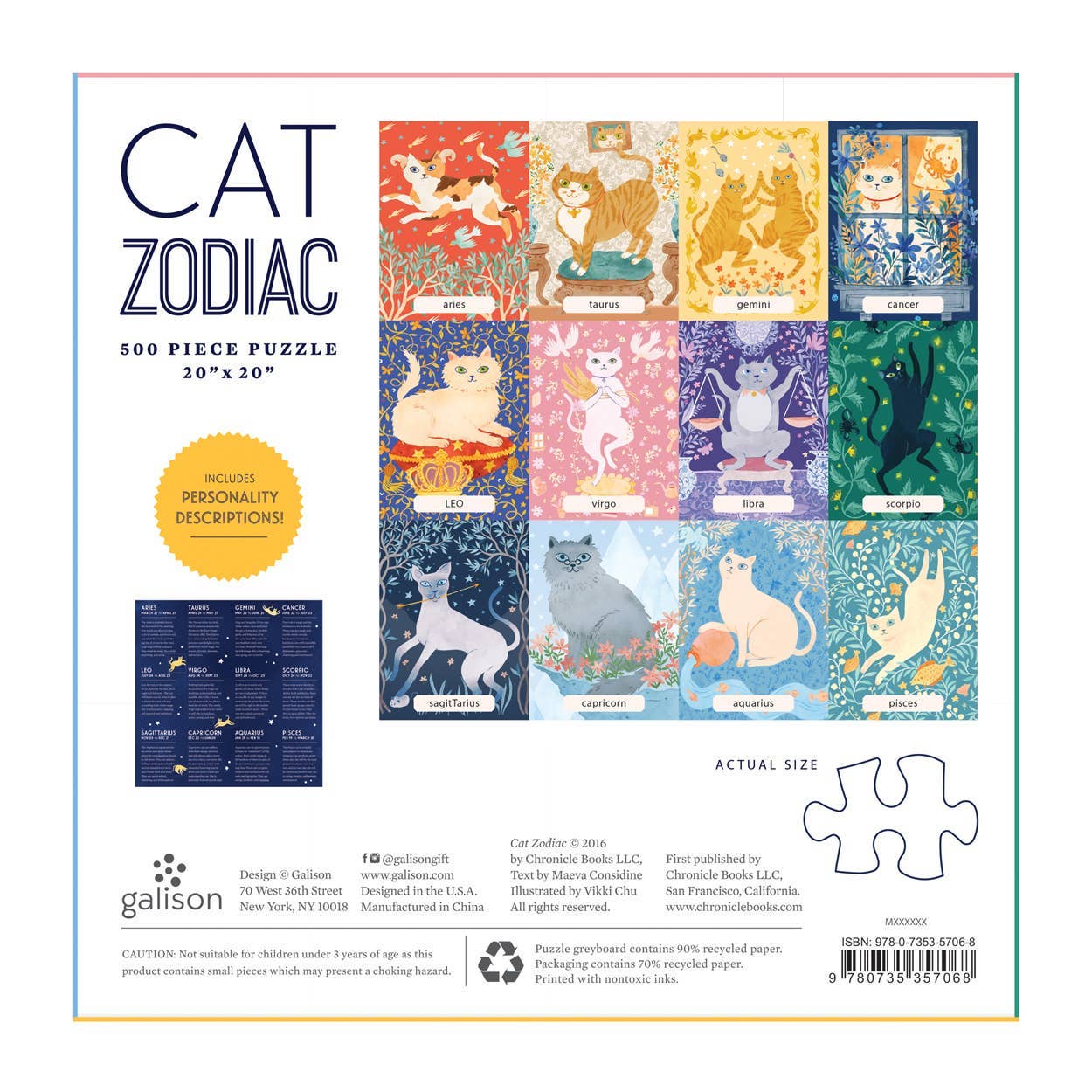 Cat Zodiac 500 Piece Puzzle - Image 4