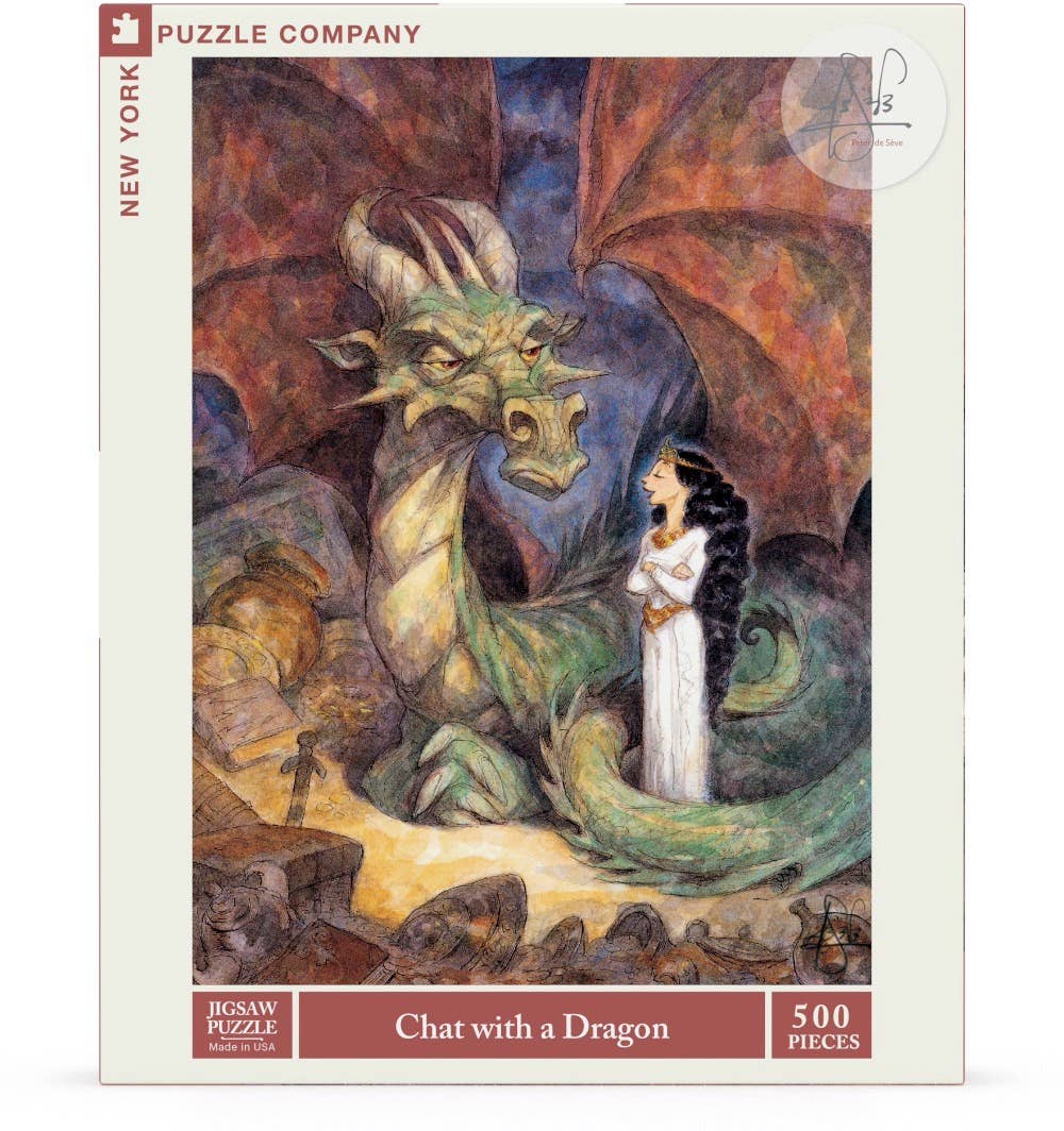 Chat with a Dragon - 500 Piece Jigsaw Puzzle - Image 2