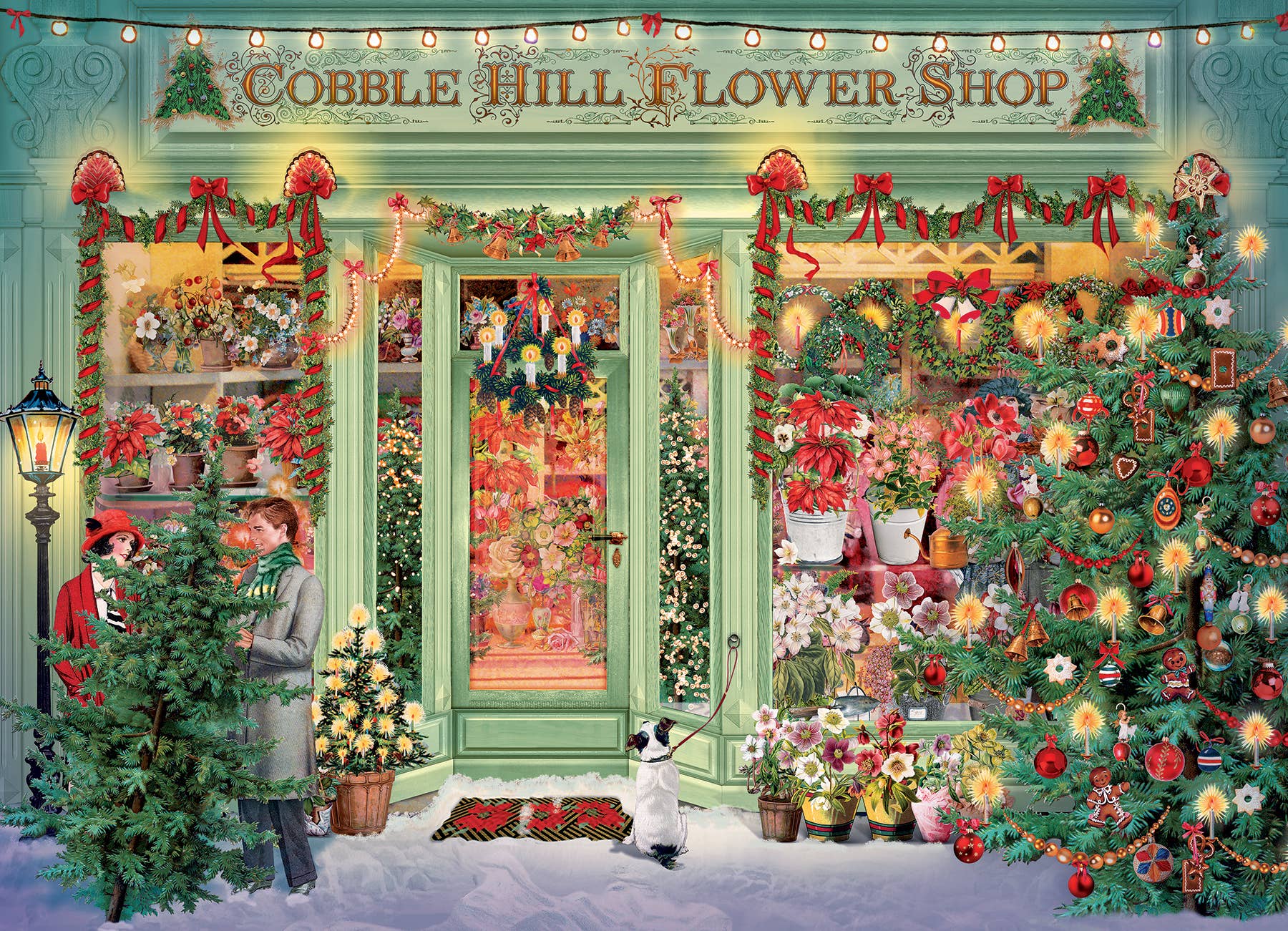 Christmas Flower Shop 1000pc puzzle - Image 2