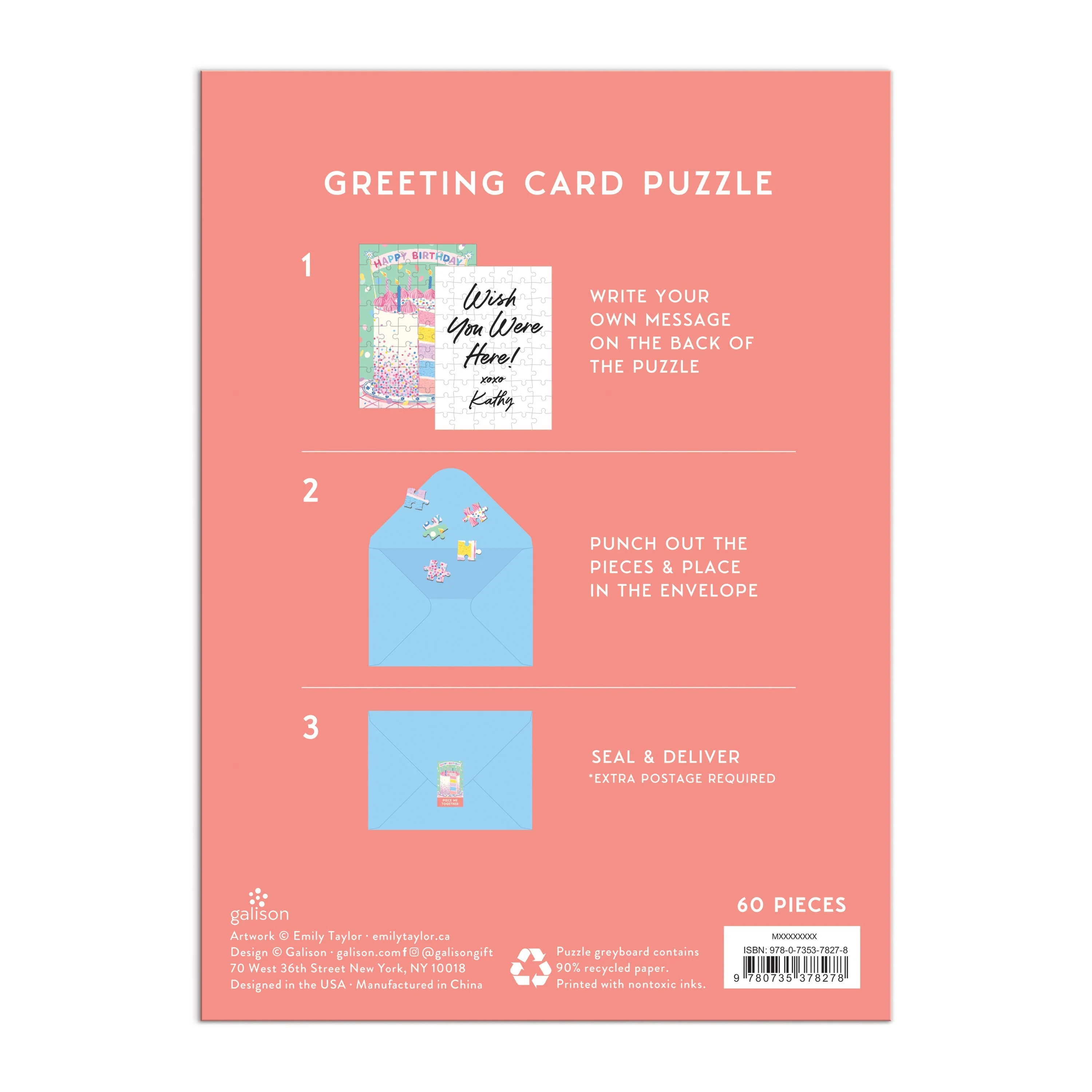 Confetti Birthday Cake Greeting Card Puzzle - Image 4