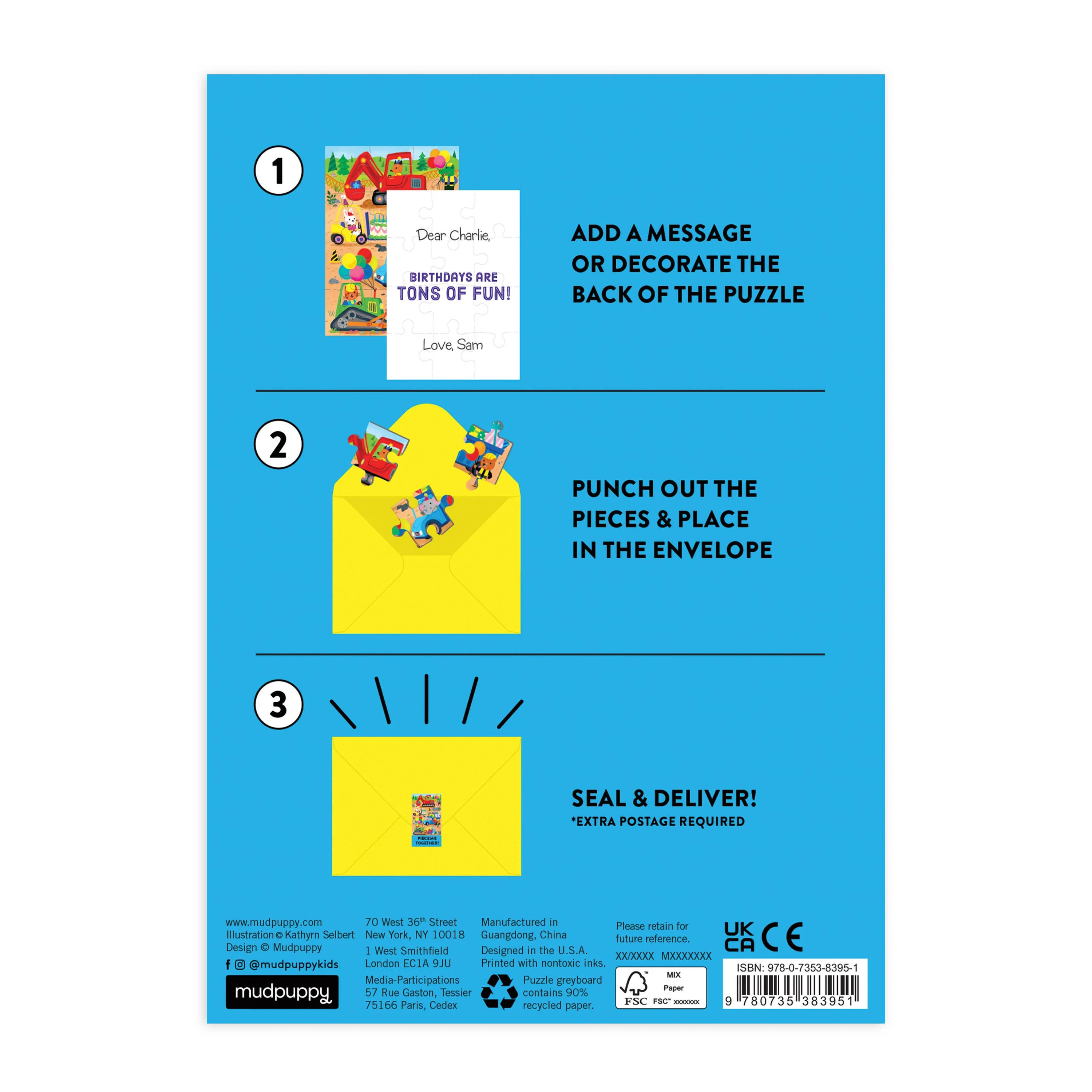 Construction Site Birthday Greeting Card Puzzle - Image 4