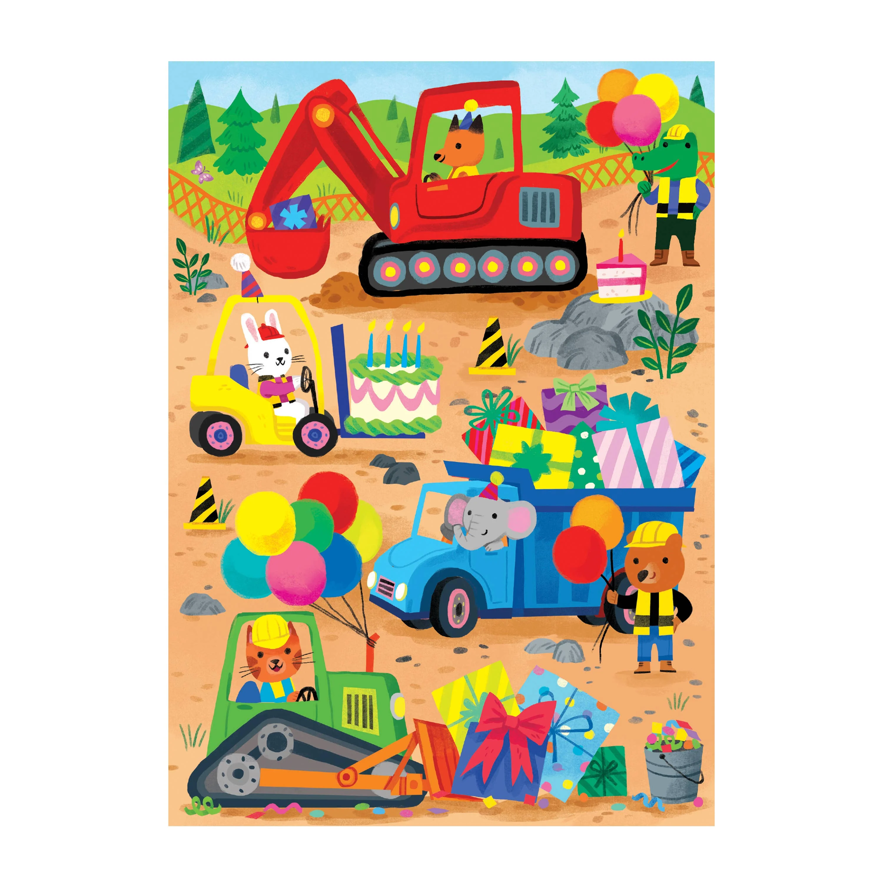 Construction Site Birthday Greeting Card Puzzle - Image 5