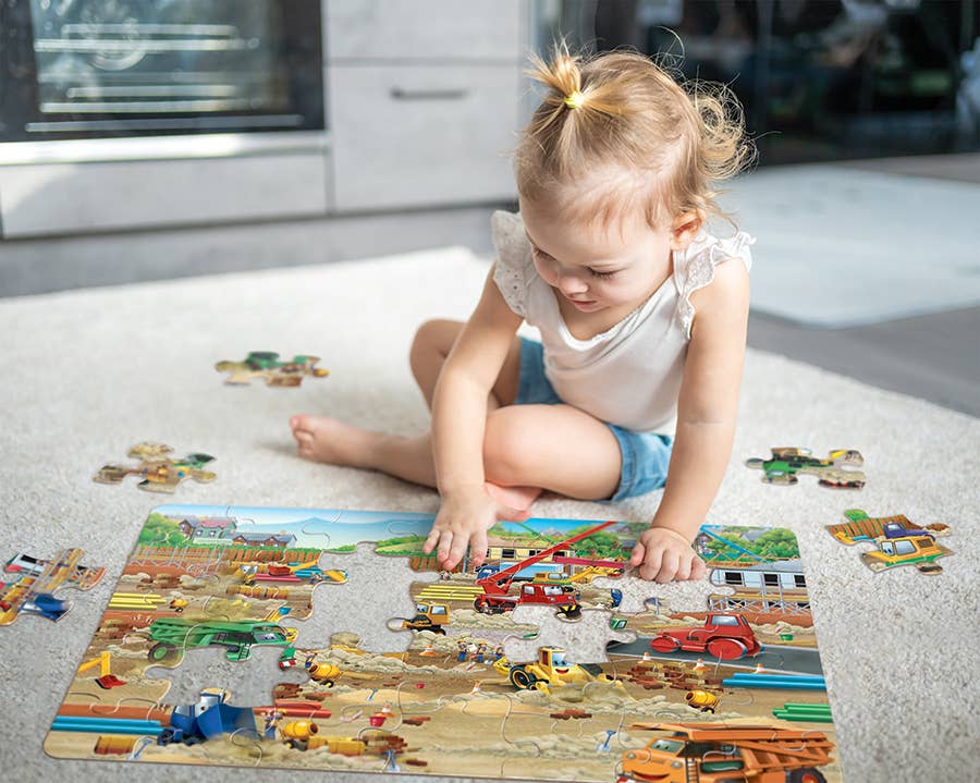 Construction Zone (35pc) Floor Puzzle - Ages 3+ - Image 2