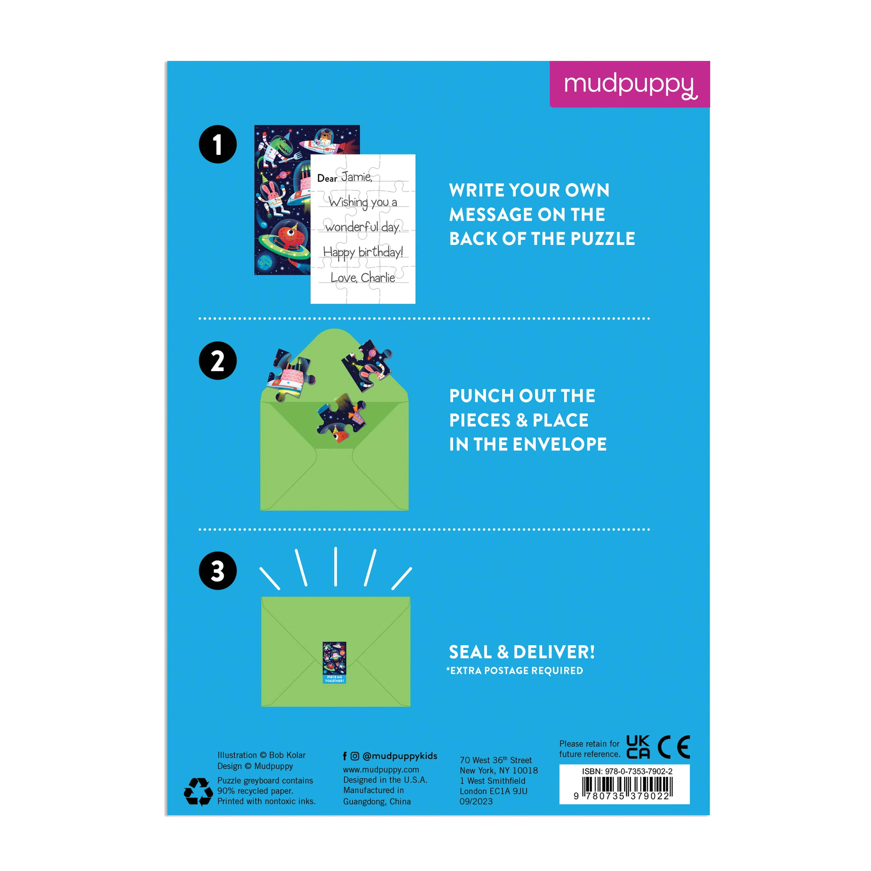 Cosmic Party Greeting Card Puzzle - Image 2