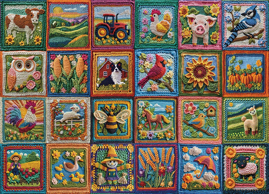 Country Life Crochet 1000pc puzzle - Image 2