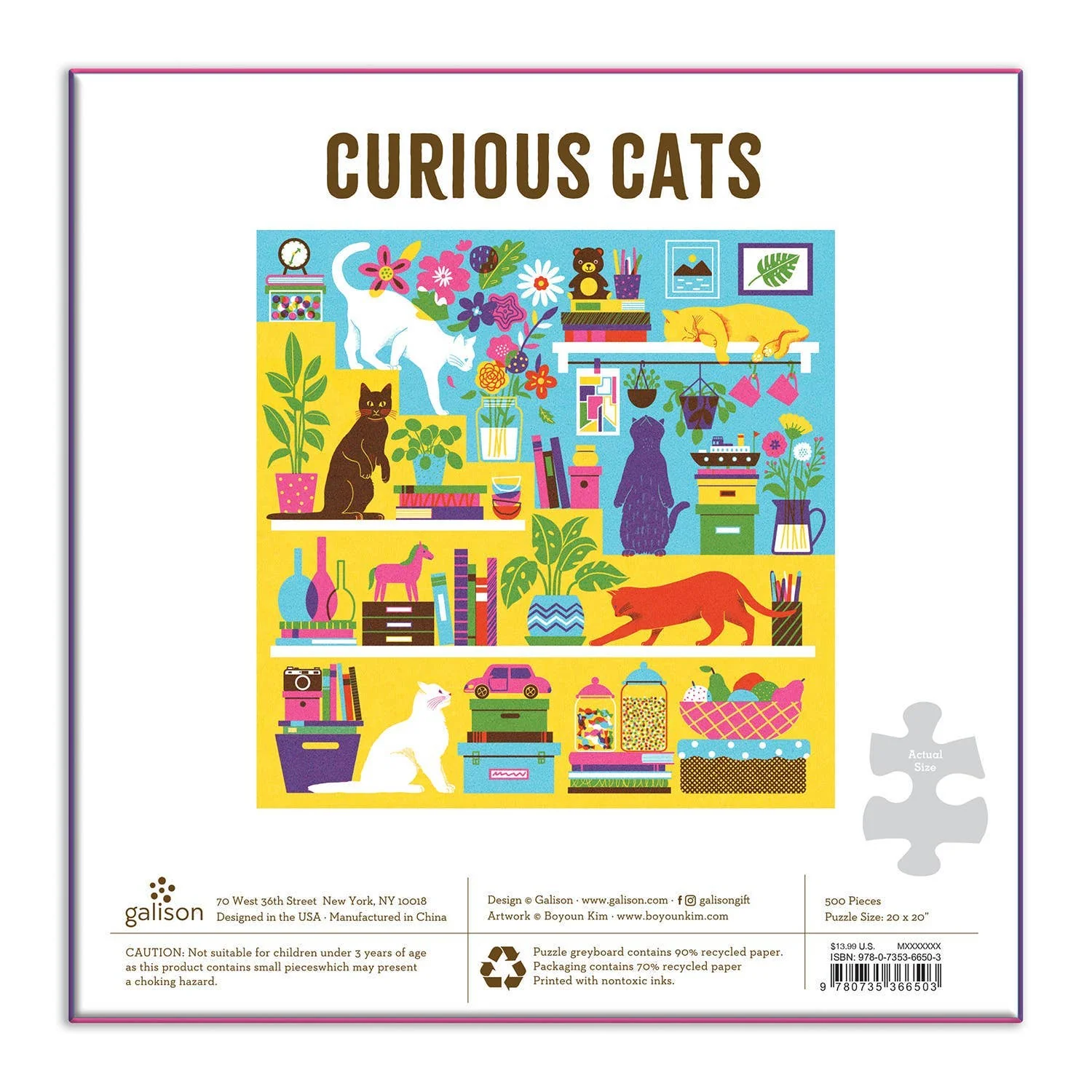 Curious Cats 500 Piece Puzzle - Image 4