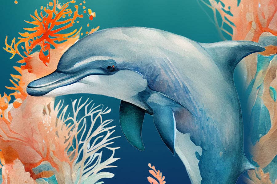 Dolphin - Marine Life ocean nautical souvenir gift puzzle - Image 2