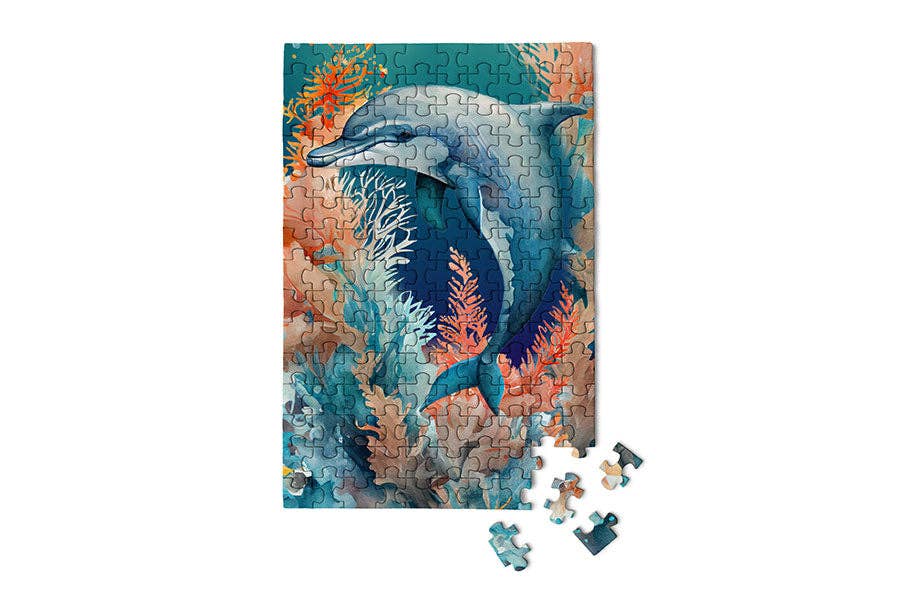 Dolphin - Marine Life ocean nautical souvenir gift puzzle - Image 3