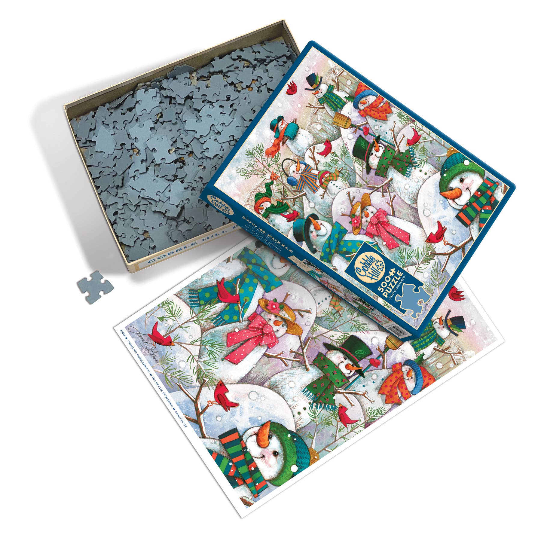 Hill of a Lot of Snowmen 500pc puzzle - Image 3