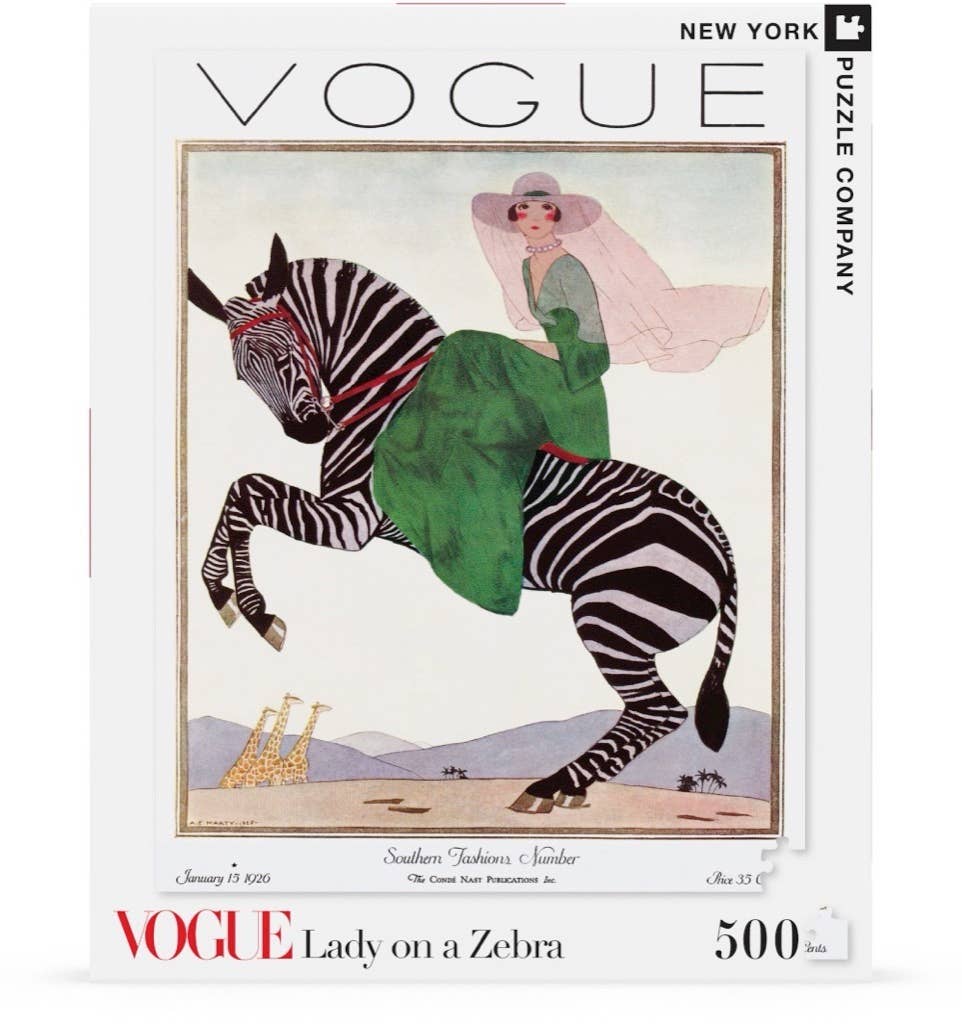 Lady on a Zebra - 500 Piece Jigsaw Puzzle - Image 2