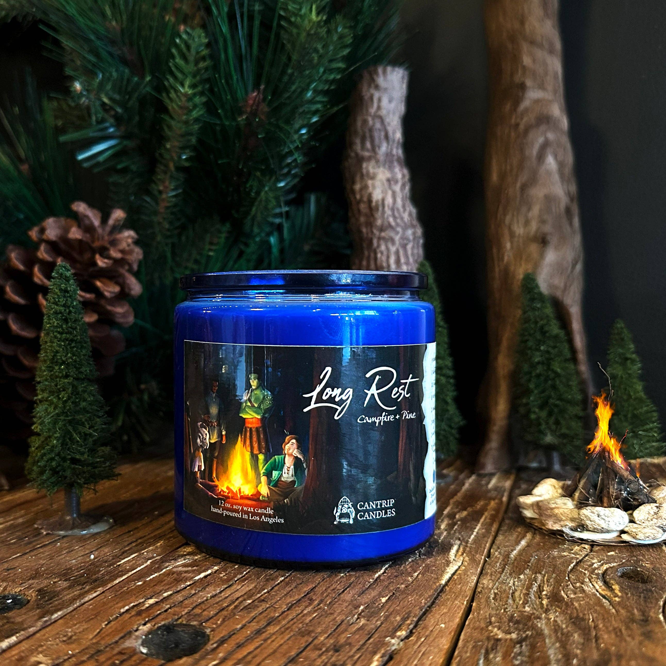 Long Rest 12oz Campfire Candle - Image 2