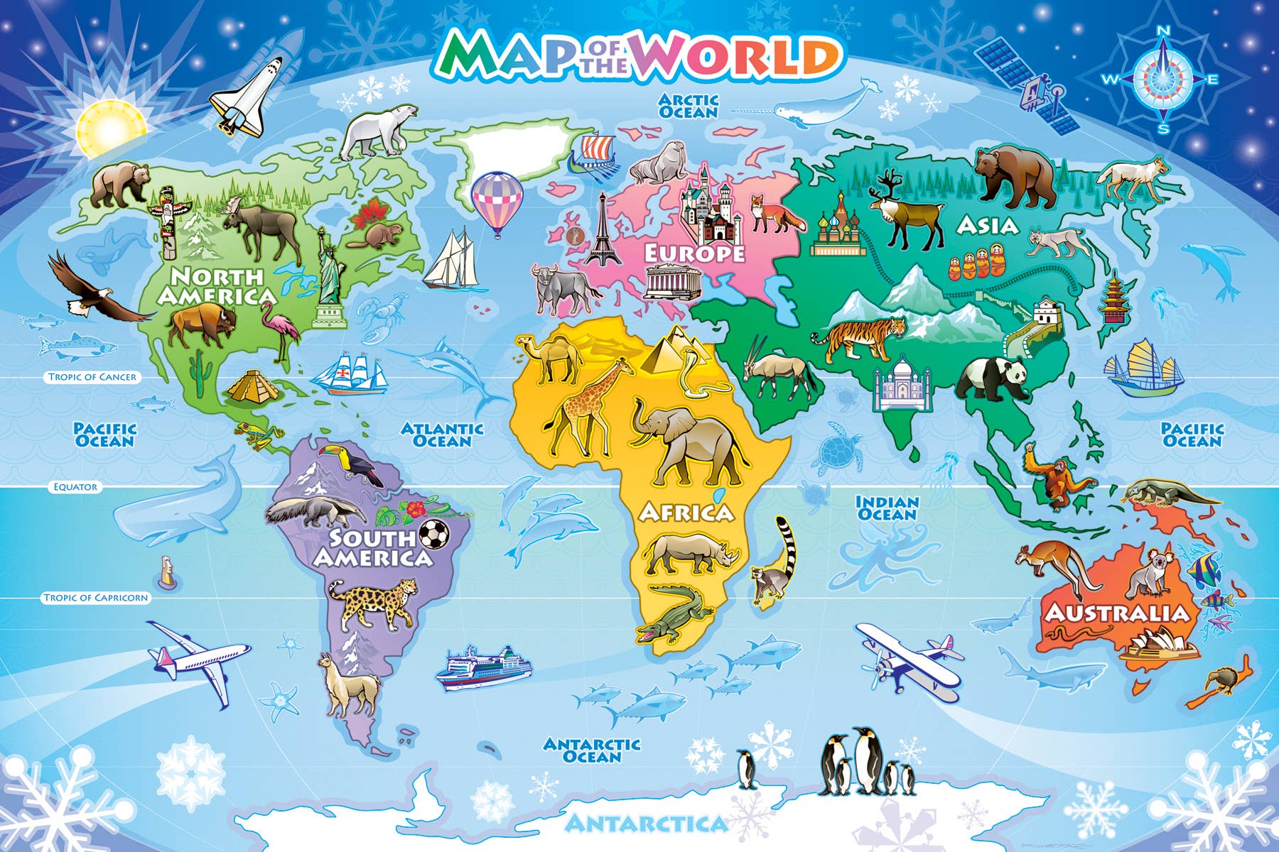 Map of the World 48pc floor puzzle - Image 2