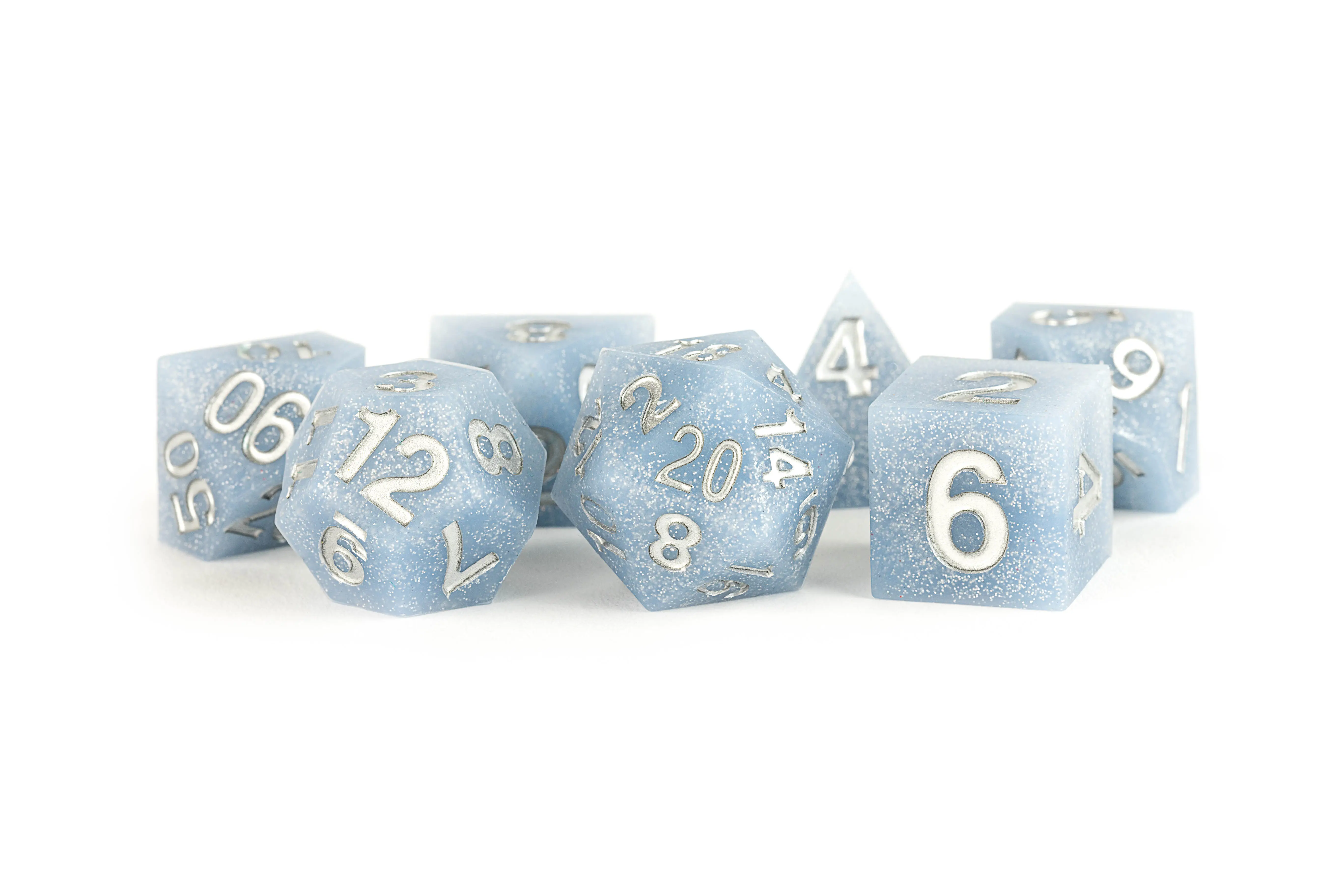 MDG Sharp Edge Silicon Rubber Dice 7ct Set - Image 2