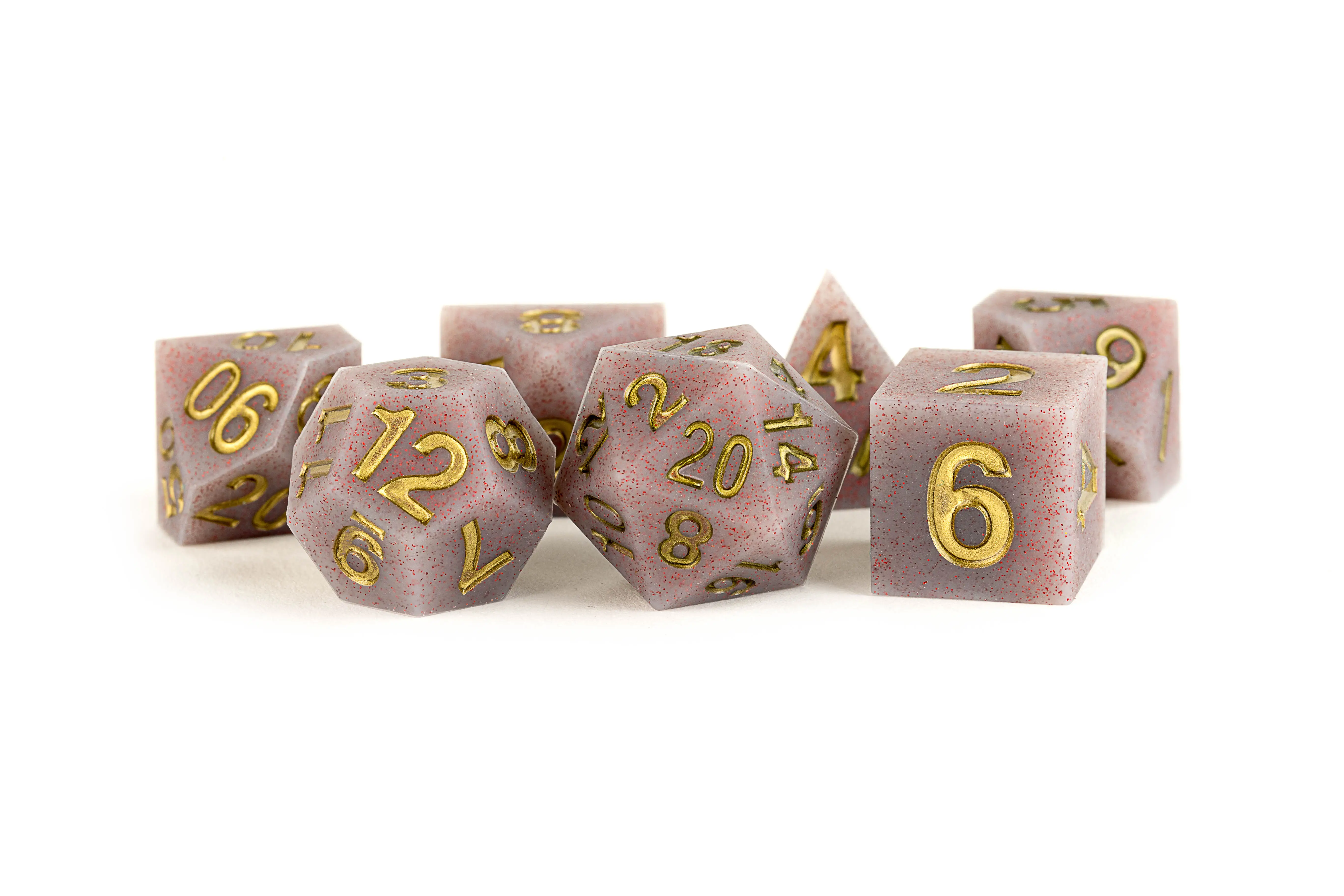MDG Sharp Edge Silicon Rubber Dice 7ct Set - Image 3
