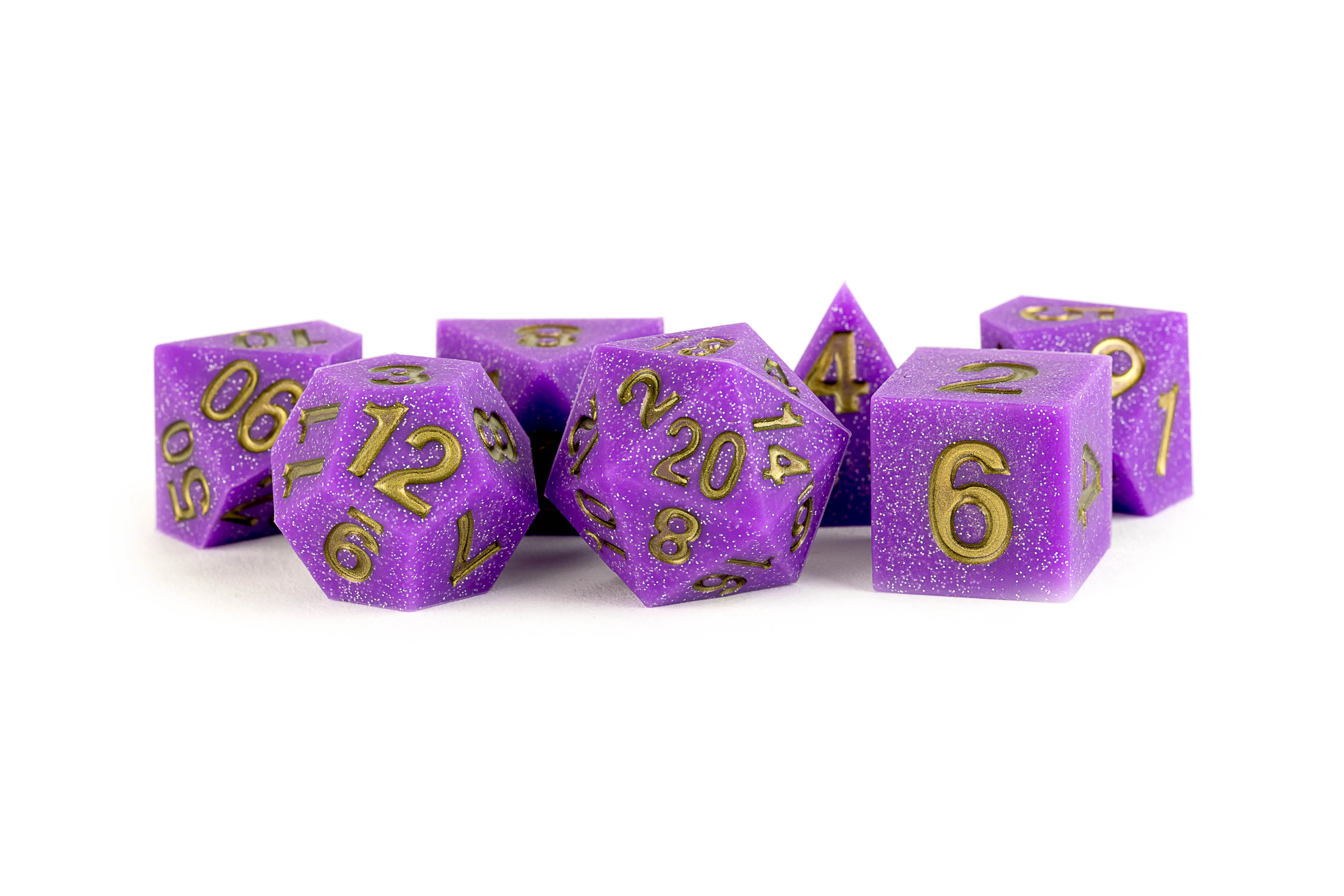 MDG Sharp Edge Silicon Rubber Dice 7ct Set - Image 4