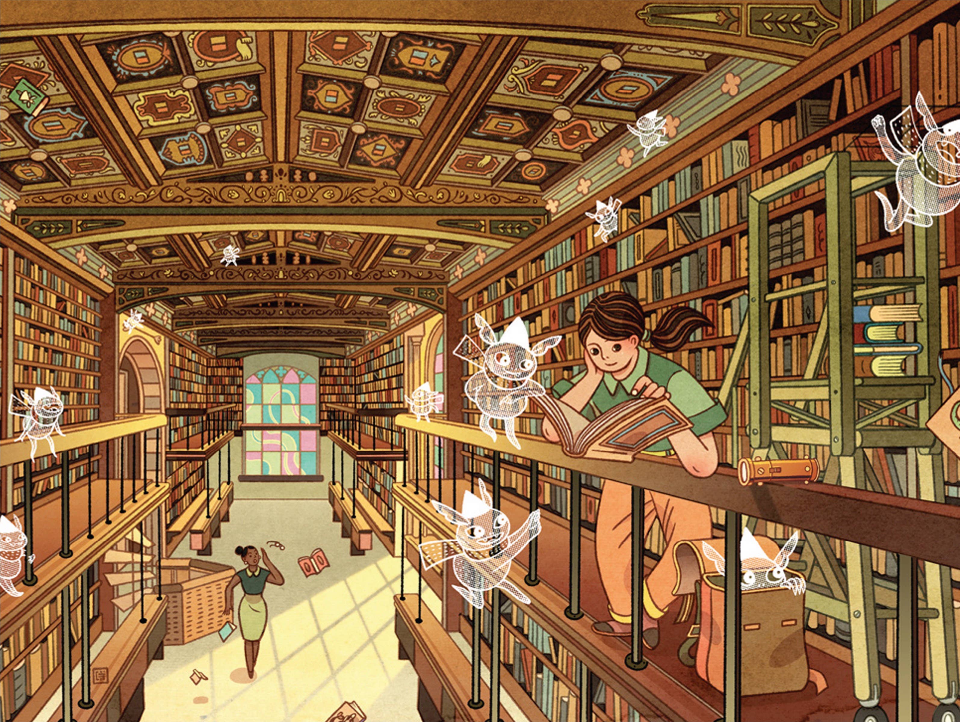 Mischief at the Library - 500 Piece Jigsaw Puzzle - Image 3