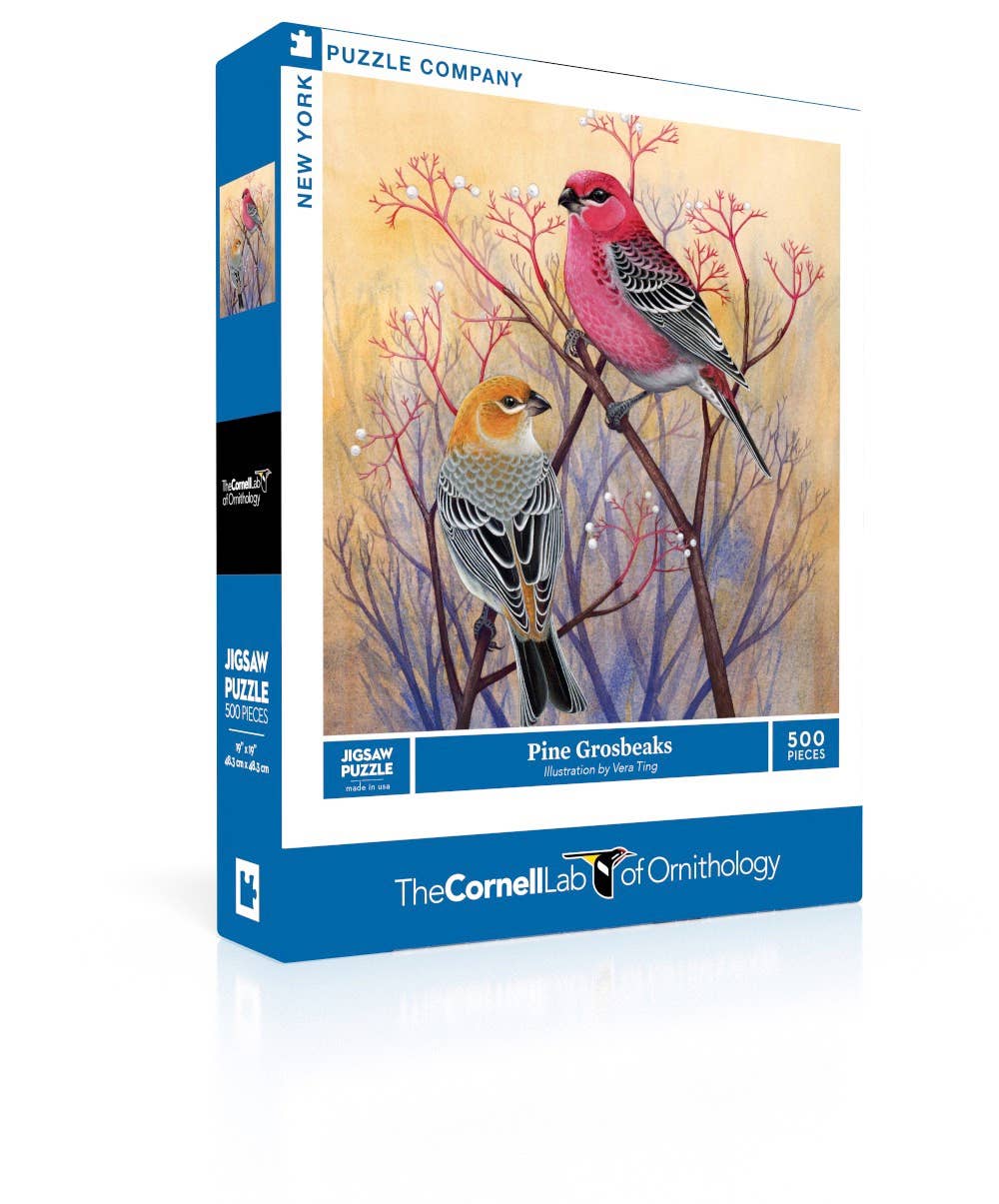 Pine Grosbeaks - 500 Piece Jigsaw Puzzle