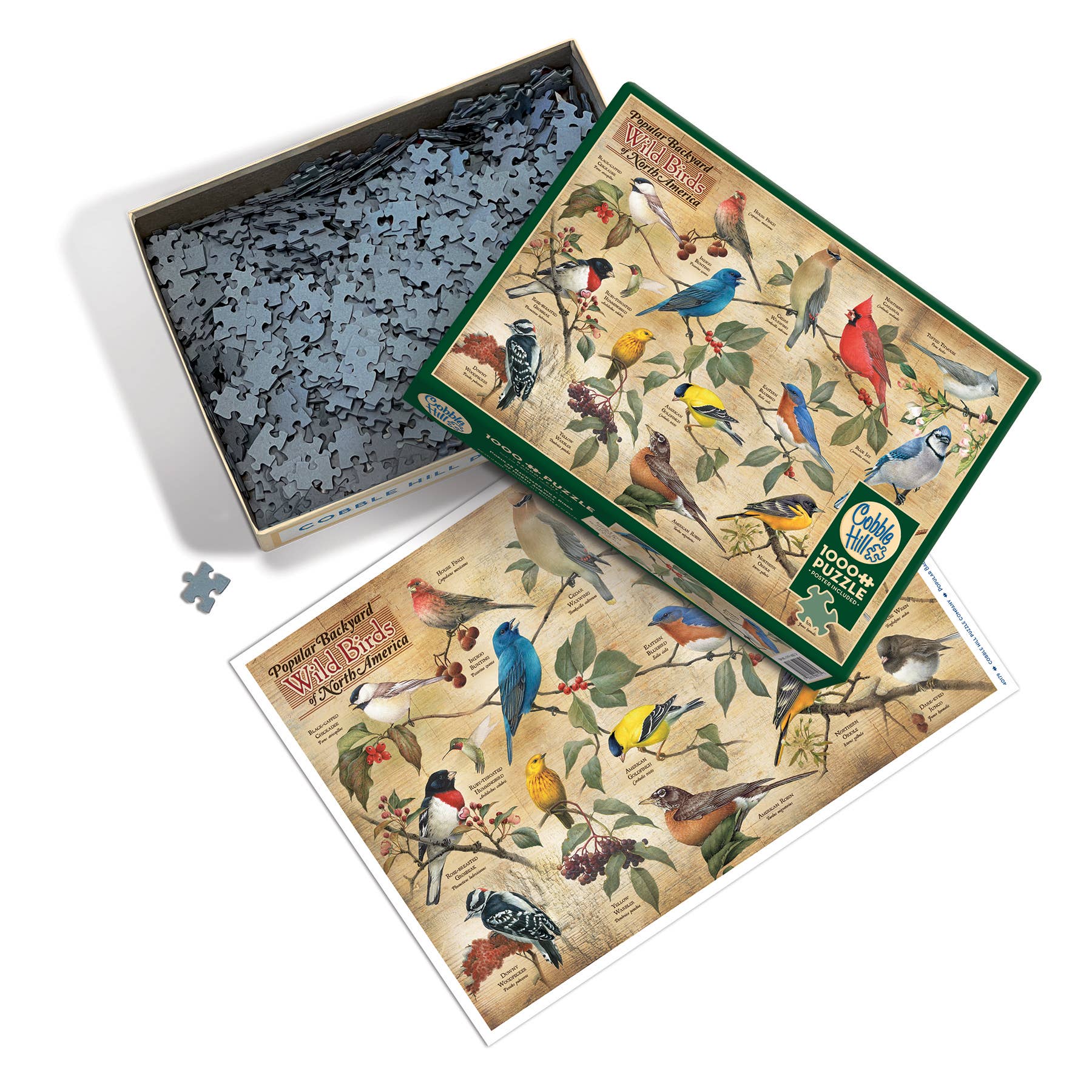 Popular Backyard Wild Birds of North America 1000pc puzzle - Image 3