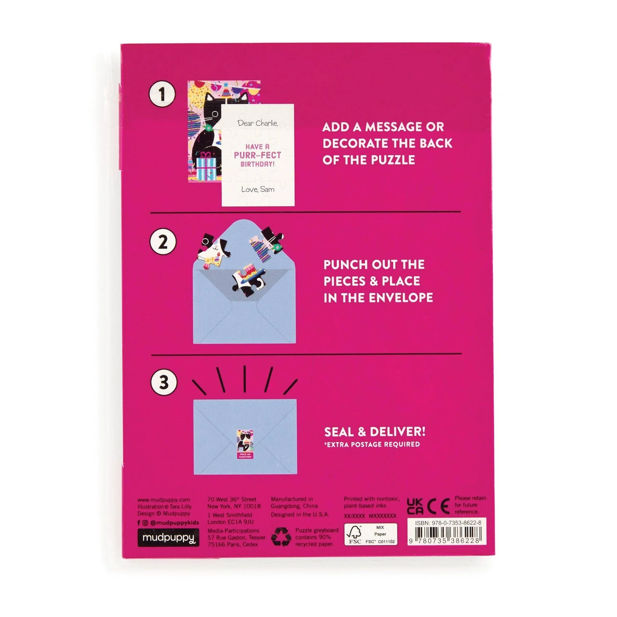 Purr-fect Cat Birthday Greeting Card Puzzle - Image 3