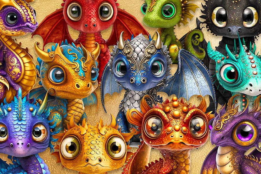 Puzzle Packs - Little Legends comic book dragons - Image 2