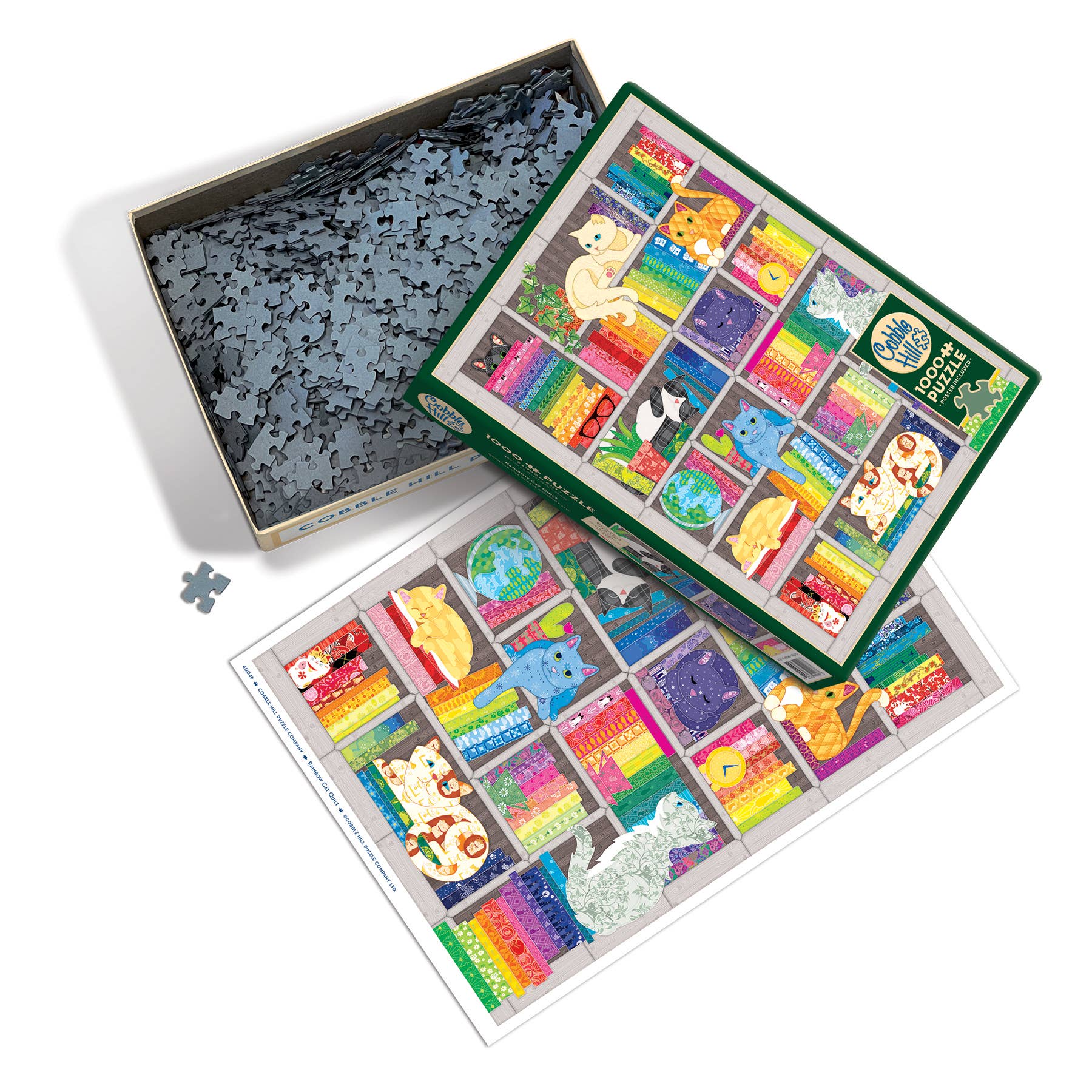 Rainbow Cat Quilt 1000pc puzzle - Image 3