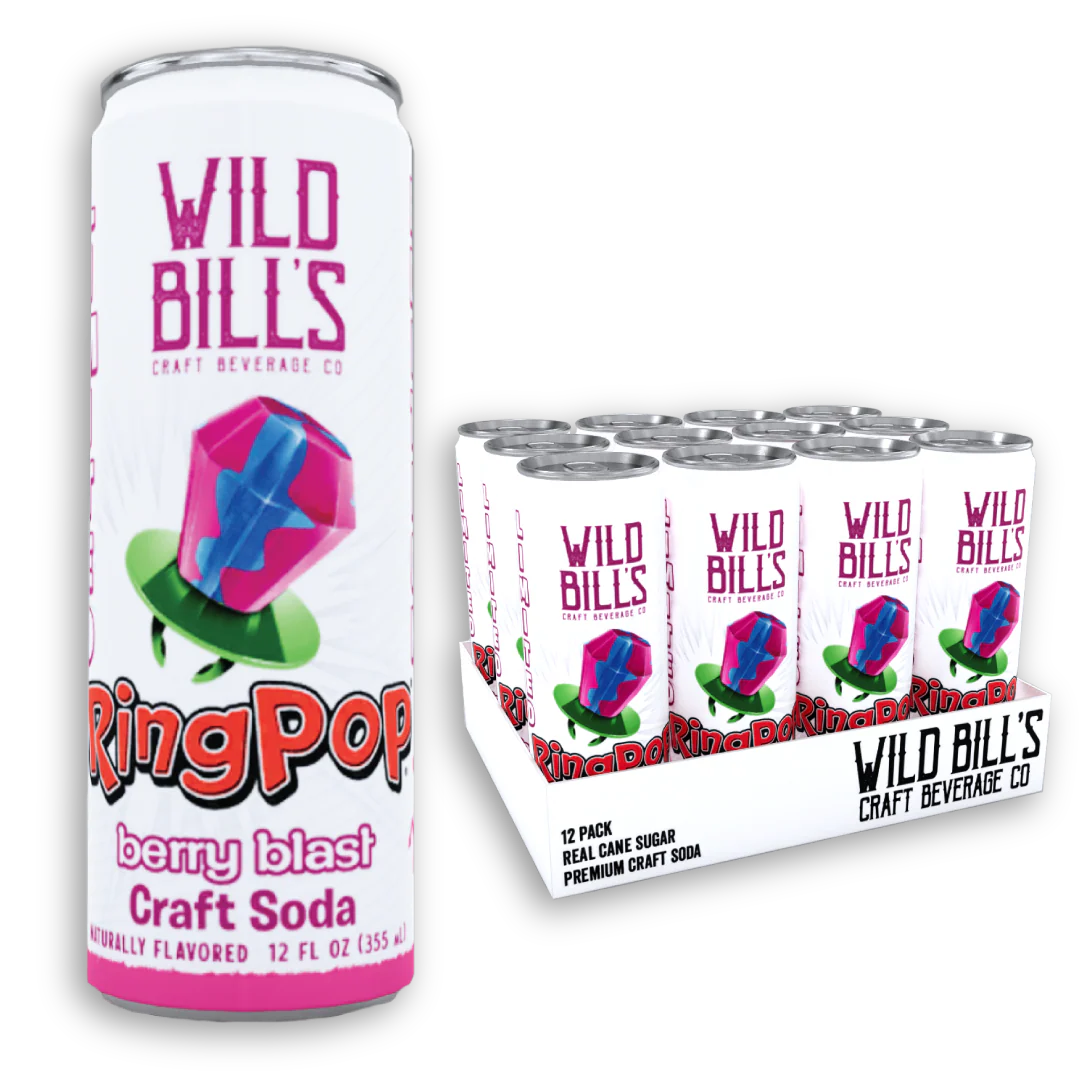 Ring Pop Soda Berry Blast Pure Cane Sugar, 12-Pack, Cans - Image 2