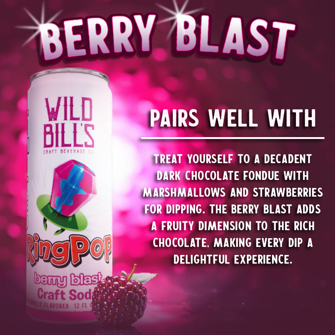 Ring Pop Soda Berry Blast Pure Cane Sugar, 12-Pack, Cans - Image 4
