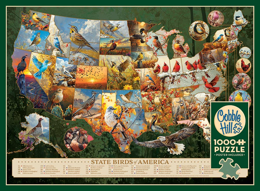 State Birds of America 1000pc puzzle - Image 3