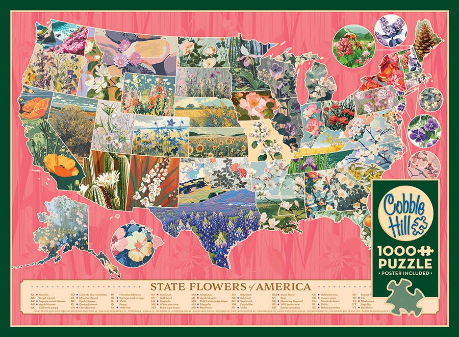 State Flowers of America 1000pc puzzle - Image 4
