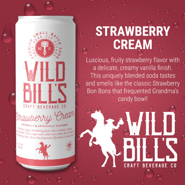 Strawberry Cream - Premium Cane Sugar Soda, 12-Pack, Cans - Image 3