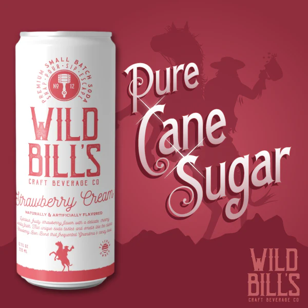Strawberry Cream - Premium Cane Sugar Soda, 12-Pack, Cans - Image 4