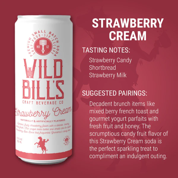 Strawberry Cream - Premium Cane Sugar Soda, 12-Pack, Cans - Image 5