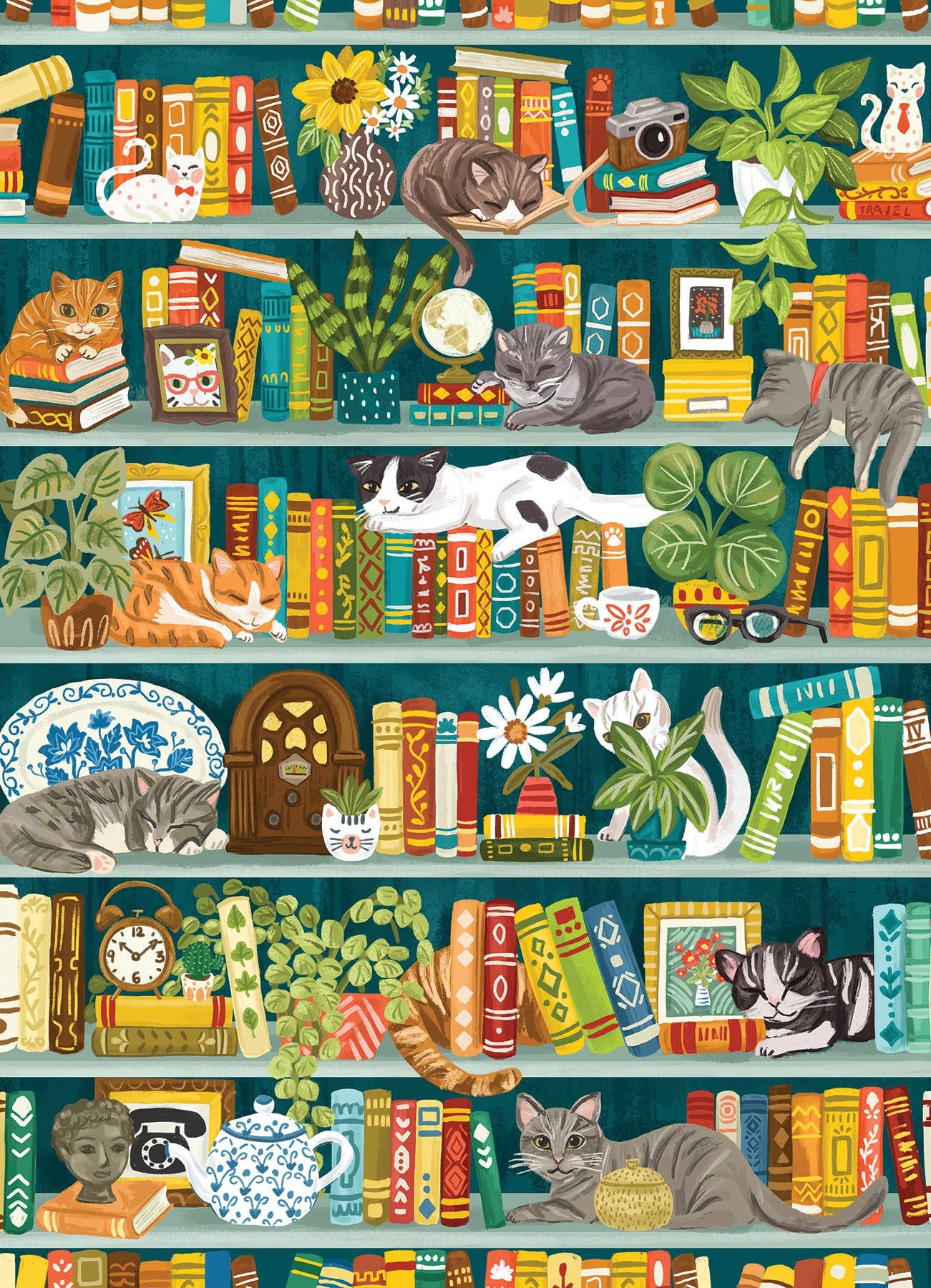 The Purrfect Bookshelf 1000pc puzzle - Image 2