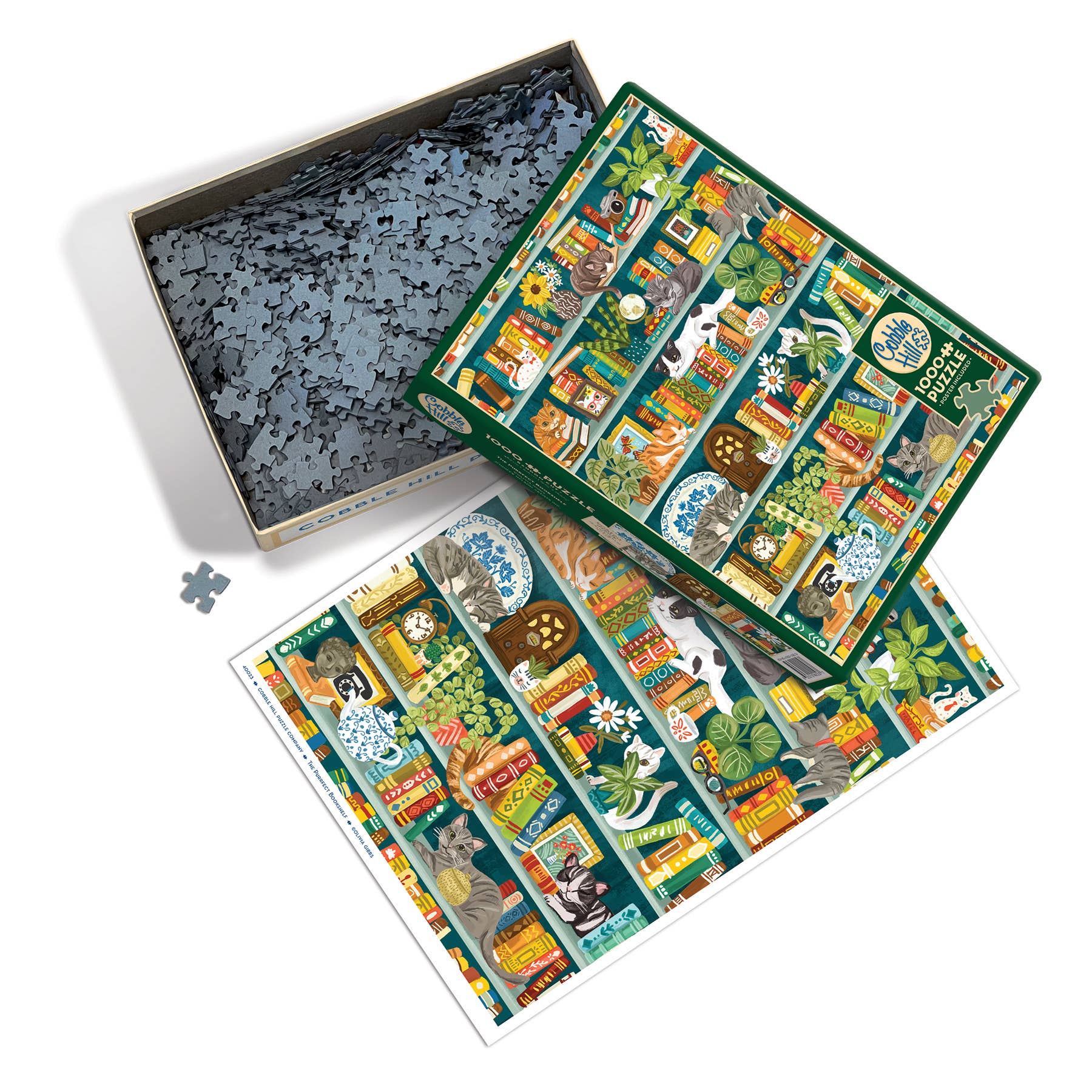 The Purrfect Bookshelf 1000pc puzzle - Image 3