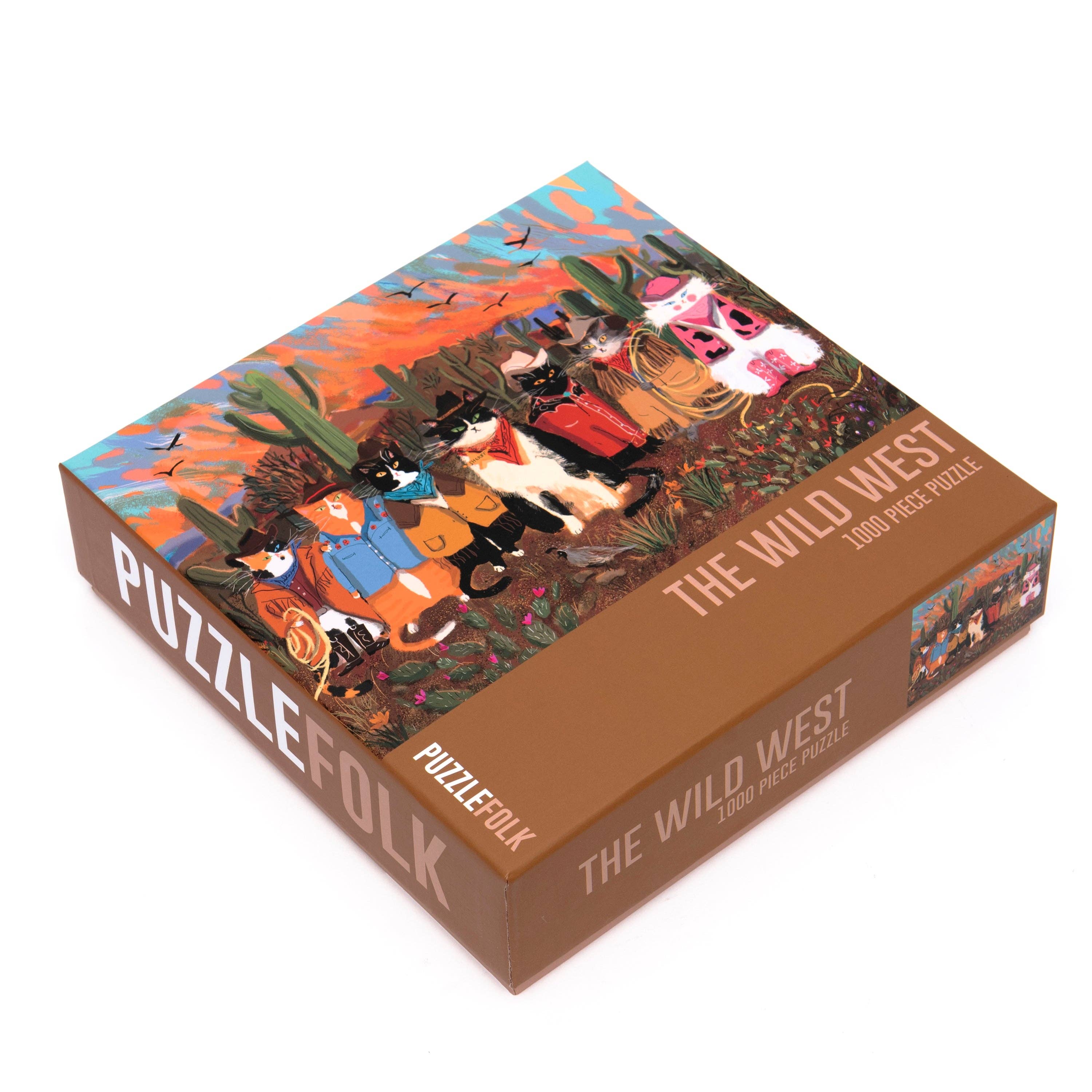 The Wild West 1000 Piece Western Cat Puzzle - Image 2
