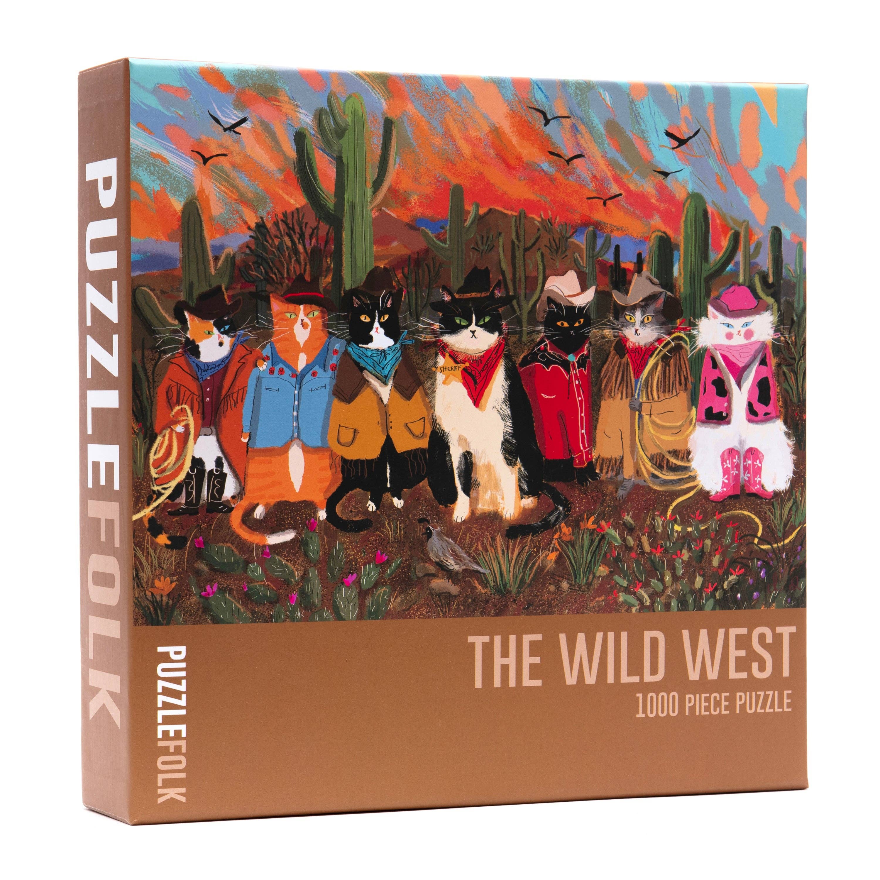 The Wild West 1000 Piece Western Cat Puzzle - Image 4