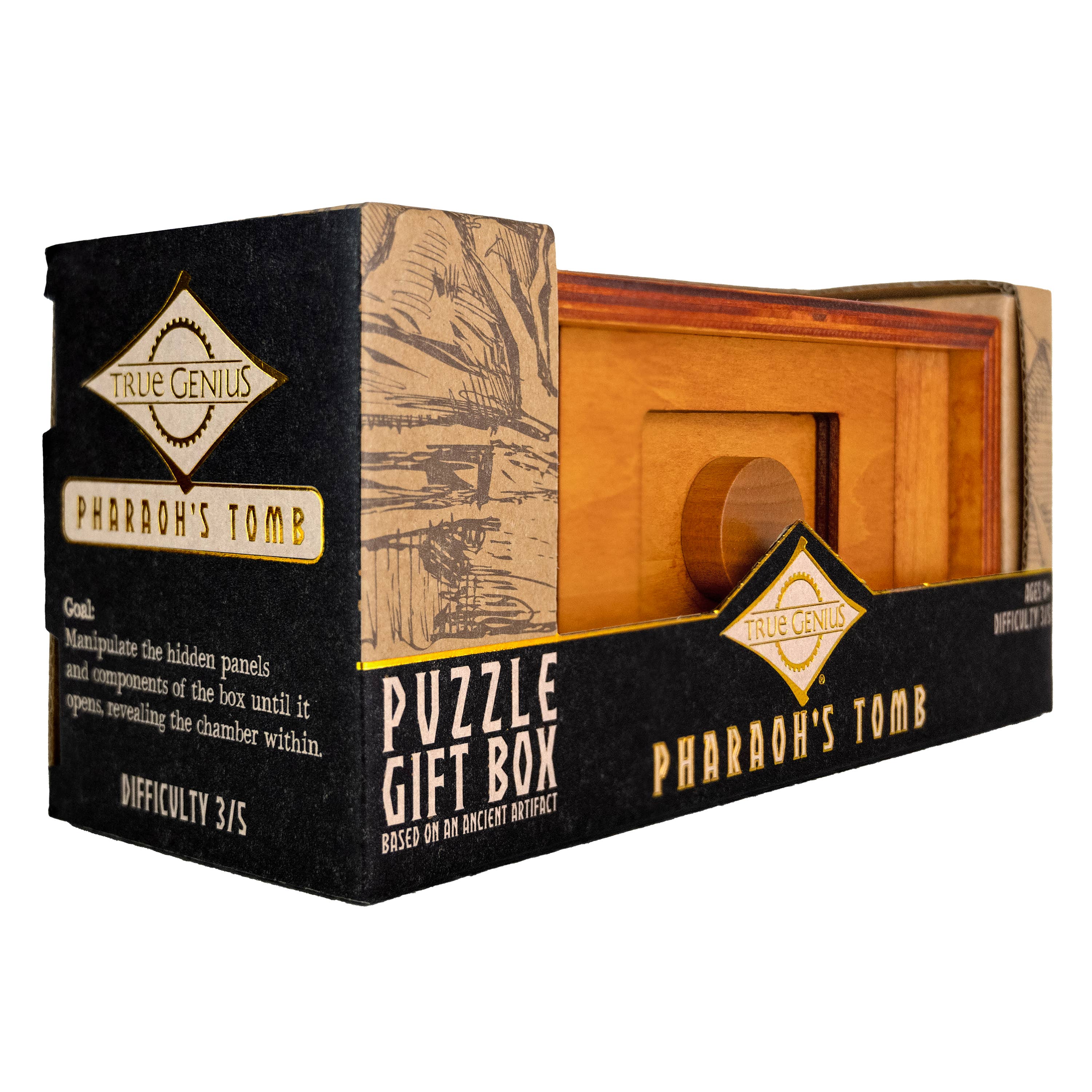 True Genius Pharaoh's Tomb Secret Puzzle Box - Image 7