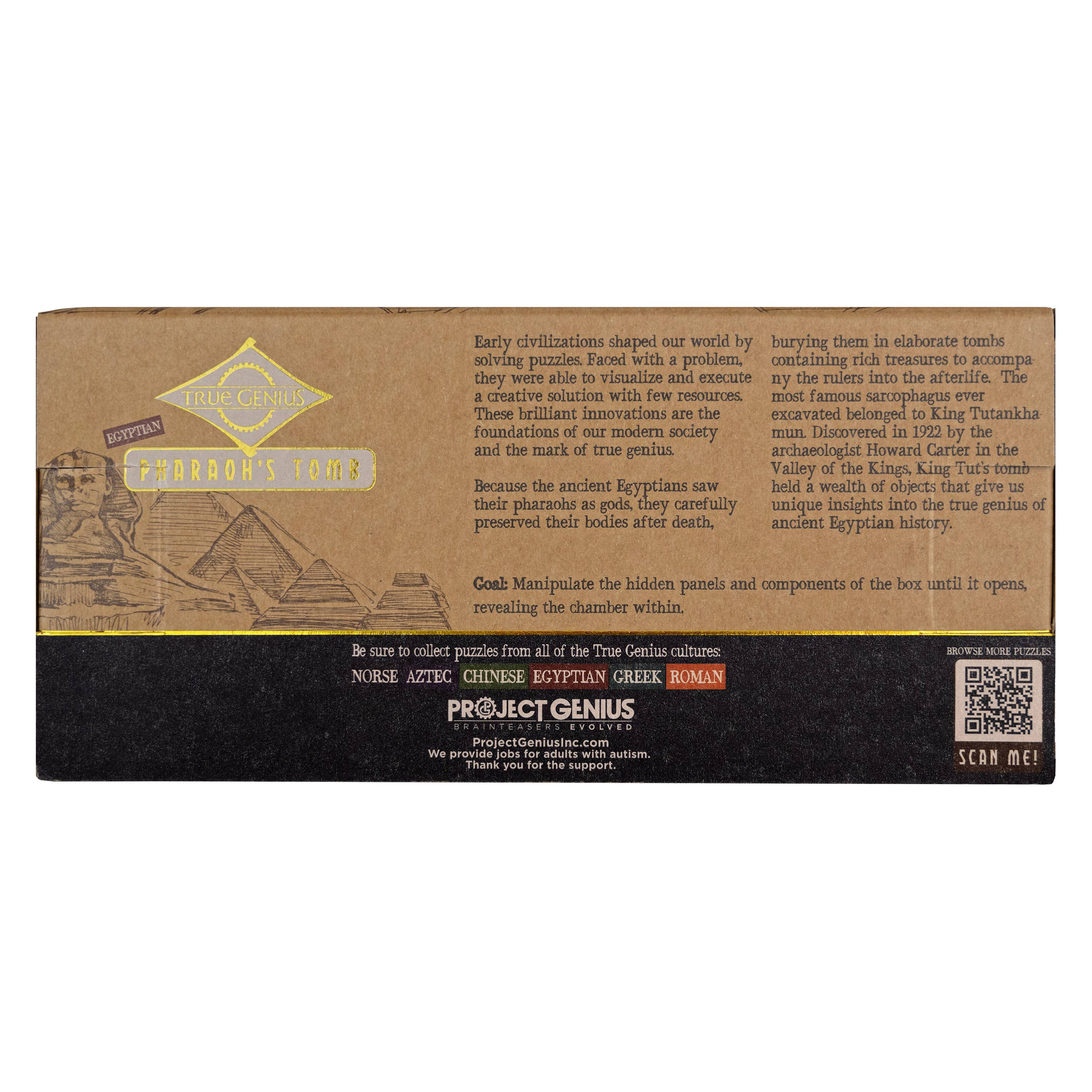 True Genius Pharaoh's Tomb Secret Puzzle Box - Image 9