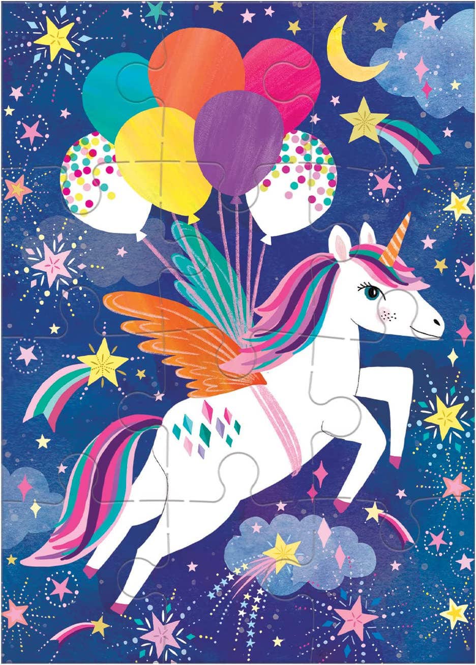 Unicorn Party Greeting Card Puzzle - Image 2