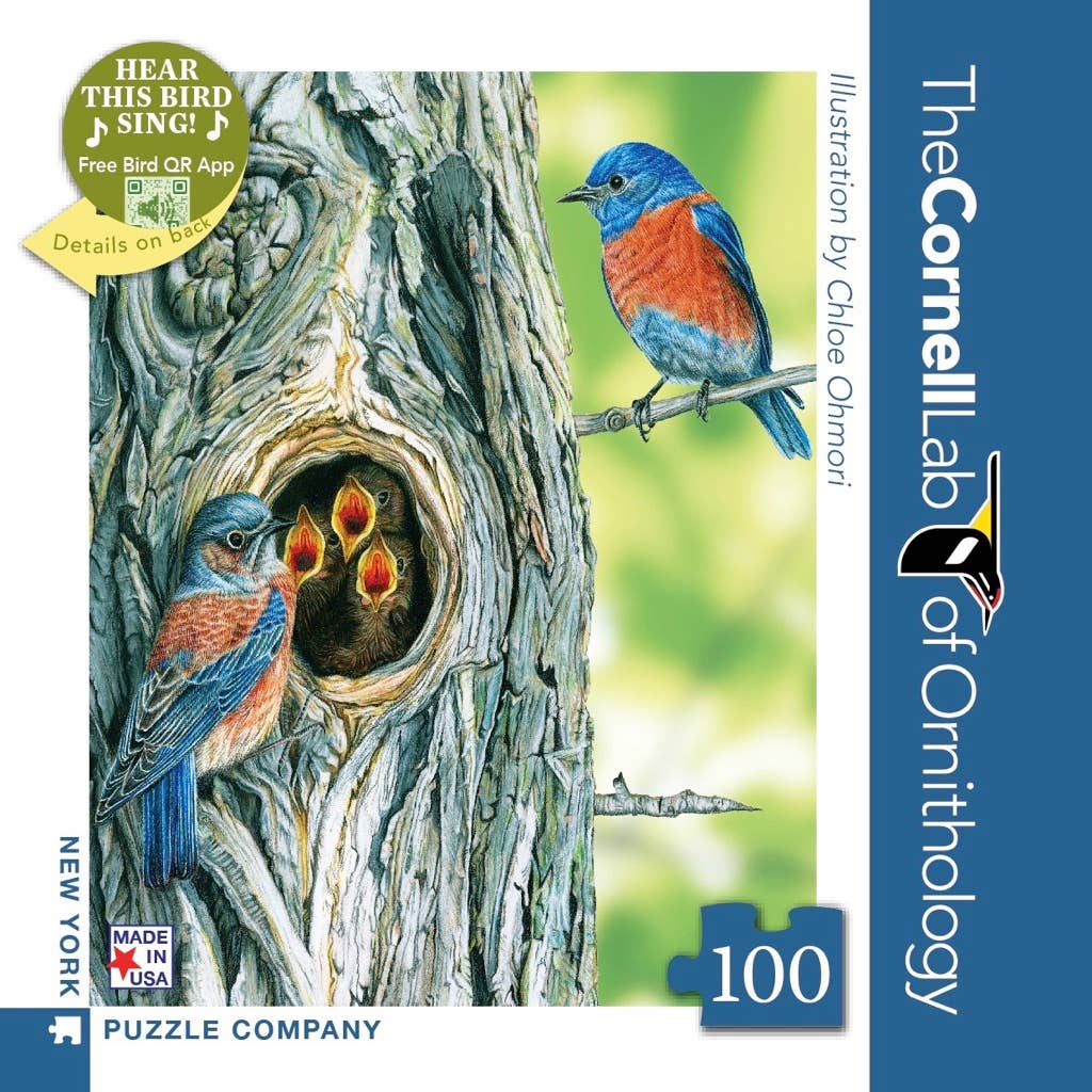 Western Bluebird Mini - 100 Piece Mini Puzzle - Image 2